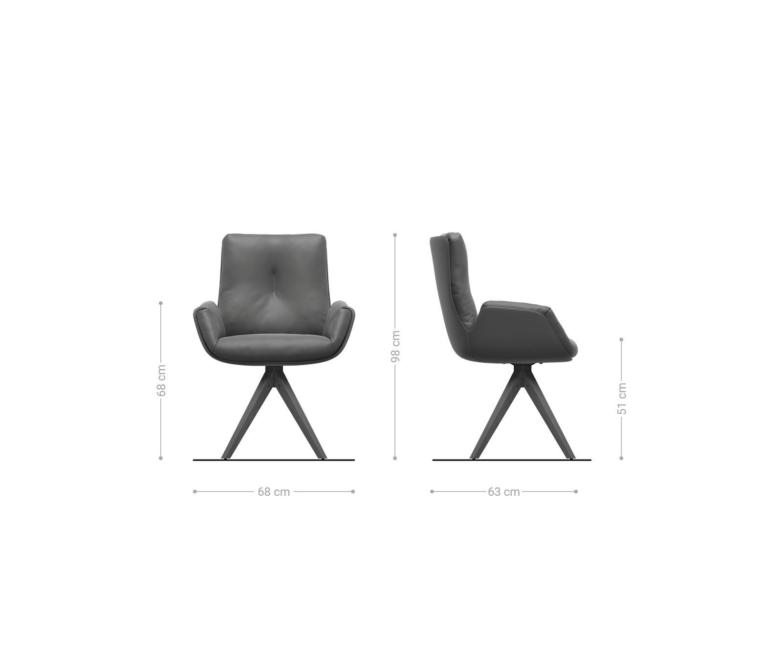 Въртящ се стол Clea-Flex материал микс дървена рамка ъглова естествена 180° въртяща се 4