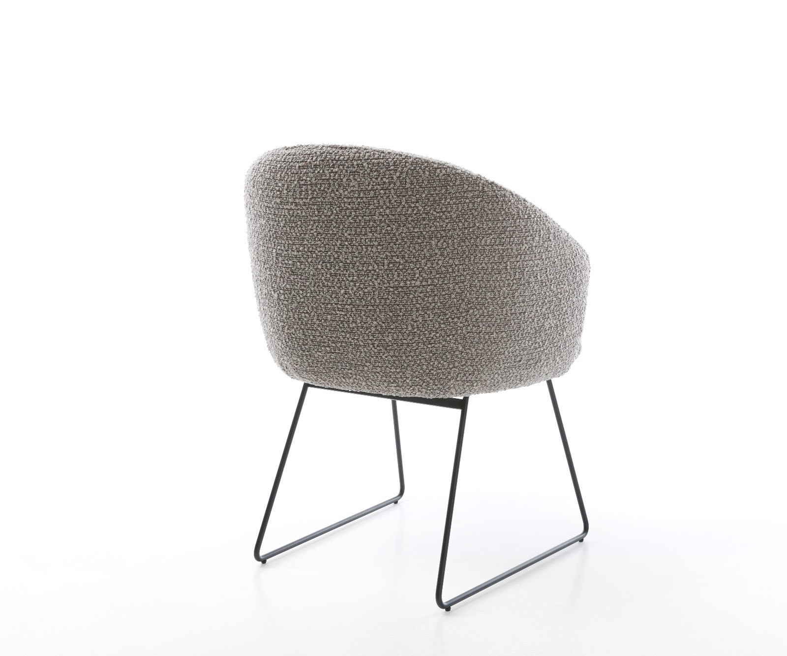 Стол Букле Сребристосив Извити крака Черни Покет пружина Caja-Flex 5