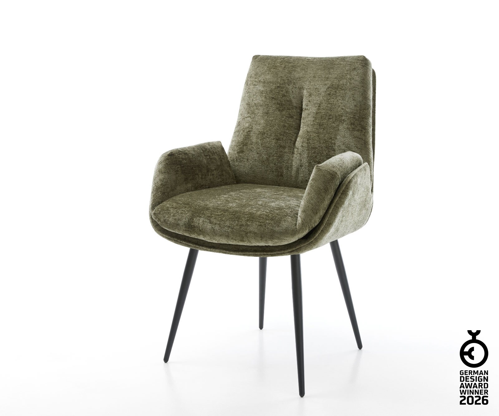 Стол Жакард Маслина 4-крака Прави Черни Clea-Flex