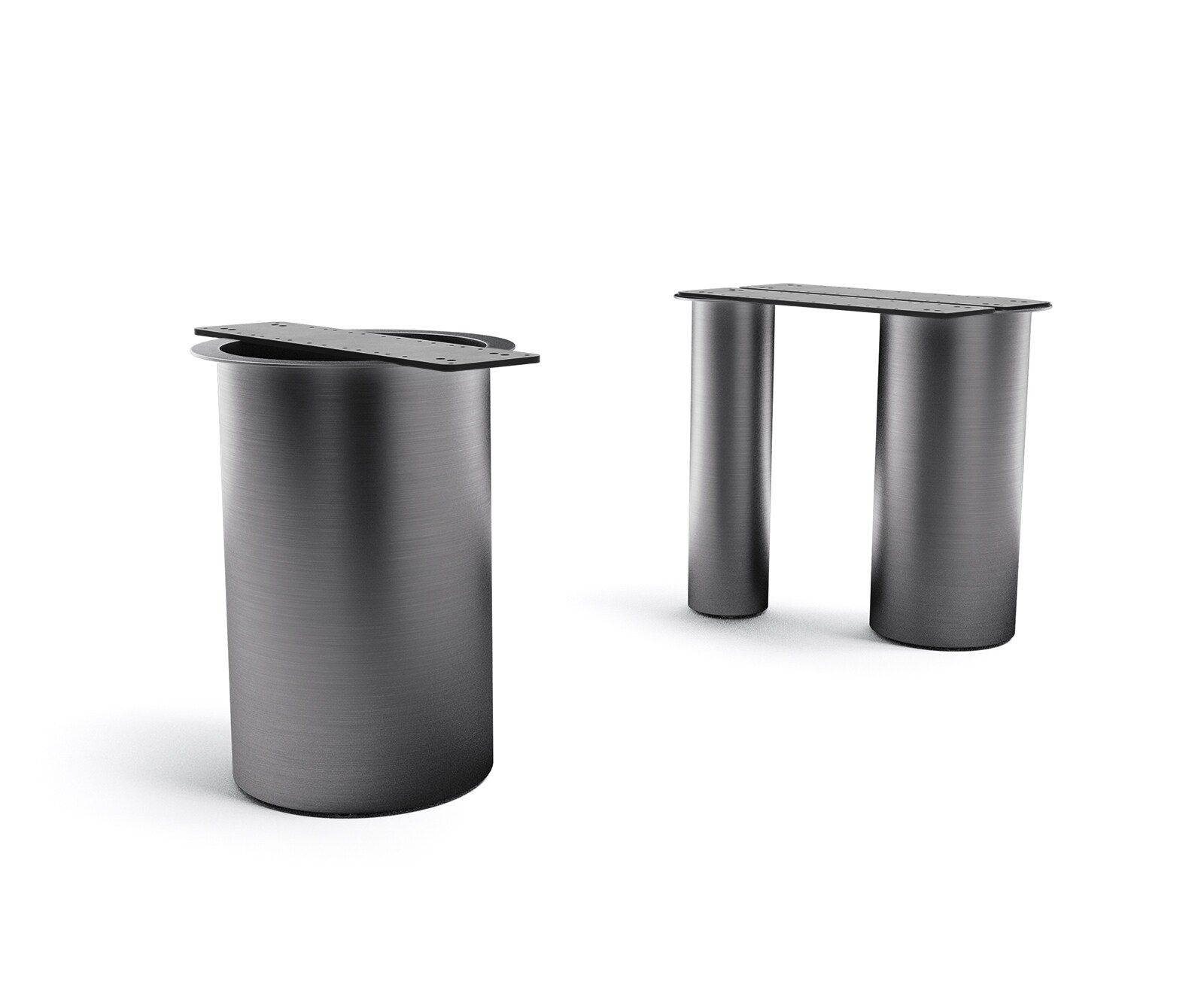 Основа за маса Неръждаема стомана Графит за Плот за маса от 220 cm Troa Основа за маса Неръждаема стомана Графит за Плот за маса от 220 cm Troa