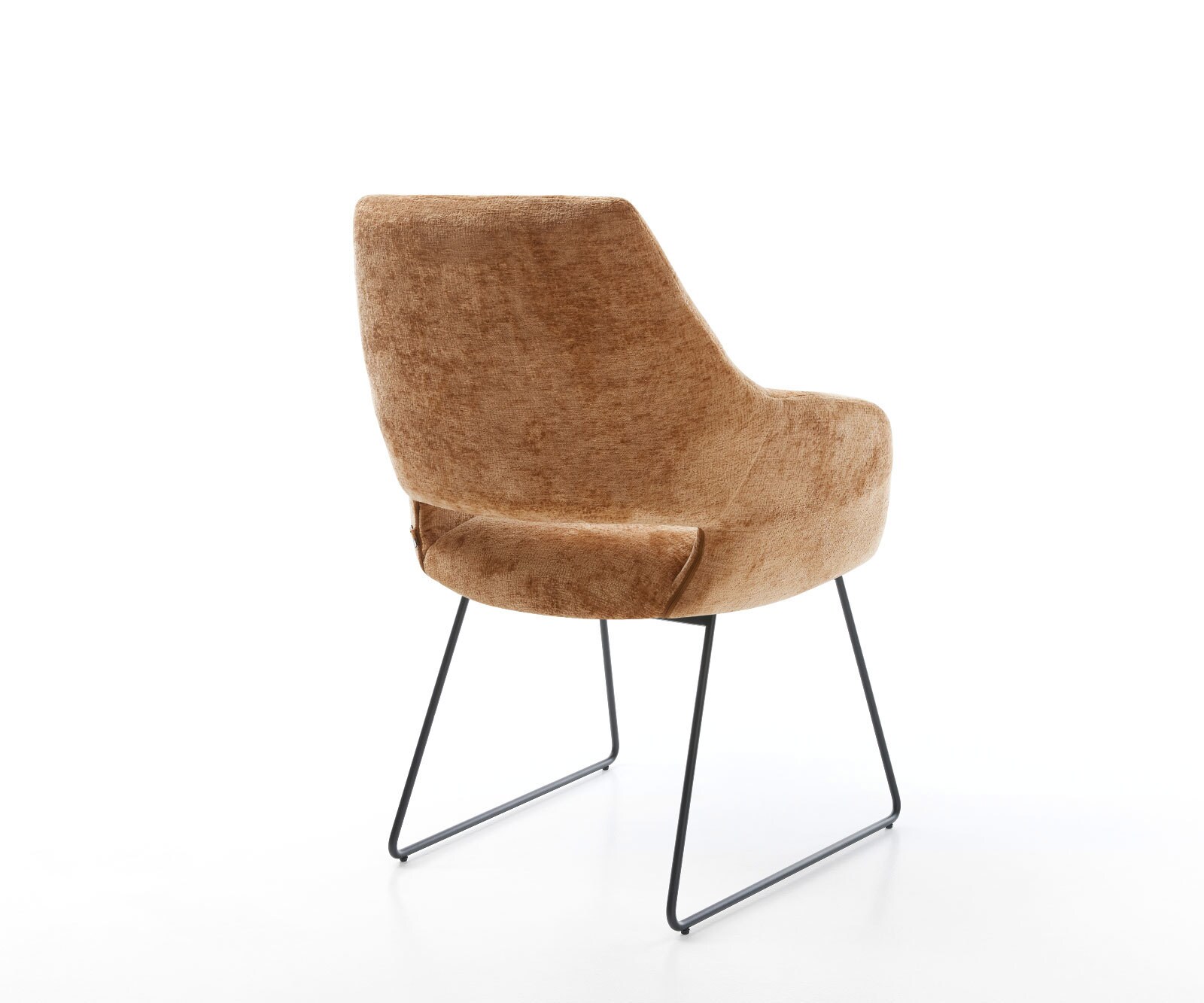 Трапезен стол с подлакътници Шенил Ръжда Извити крака Черен Yago-Flex 4 Трапезен стол с подлакътници Шенил Ръжда Извити крака Черен Yago-Flex 4