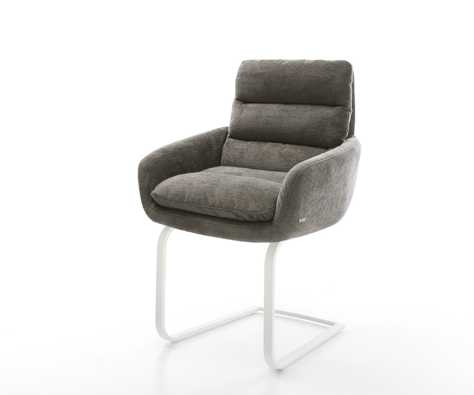 Конзолен стол Abelia-Flex с подлакътници Bouclé Soft Mud Конзолен стол flat White