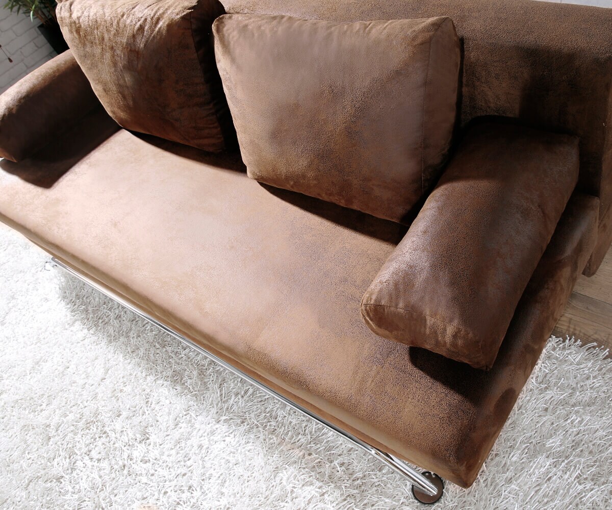 Разтегателен диван 200x90 cm Кафяв Антик Визия Кутия за легло Cady 1