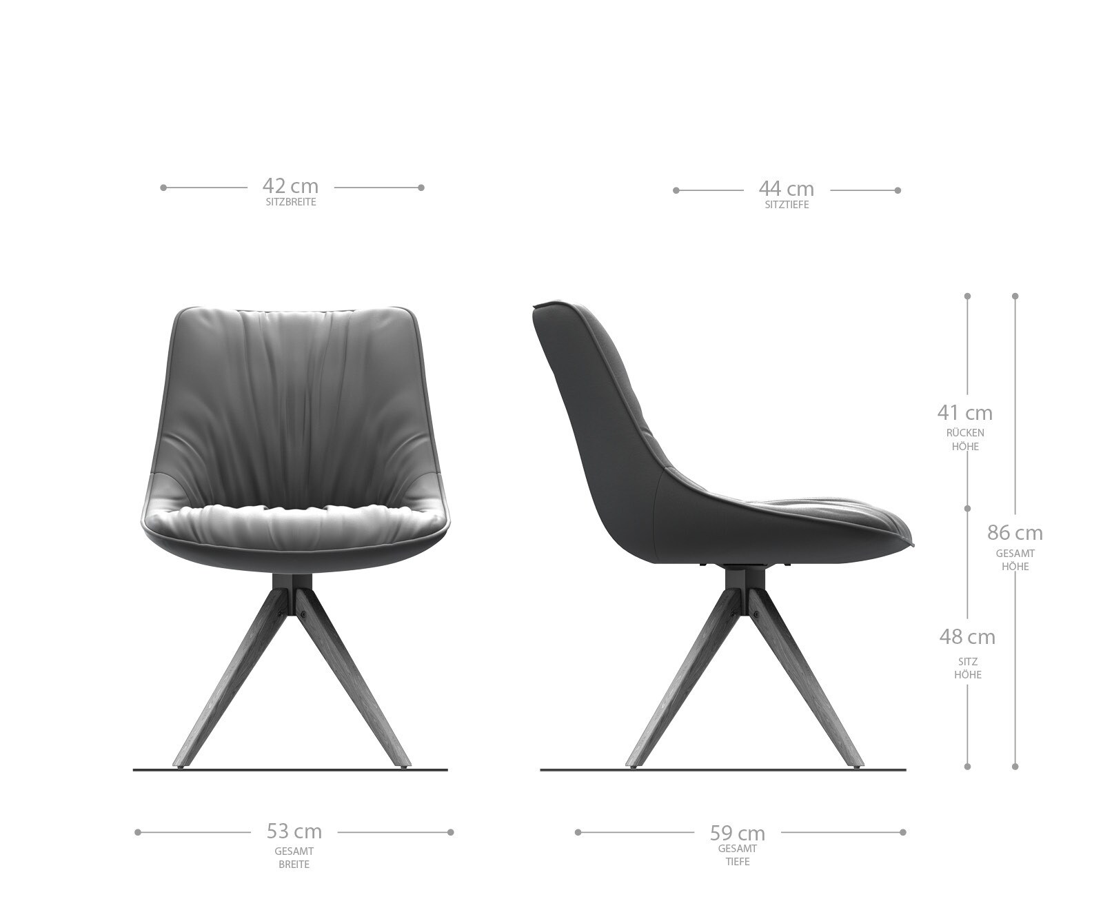 Врътящ се стол Ивици СветлоСив Дървена рамка  180° въртящ се Elda-Flex 6