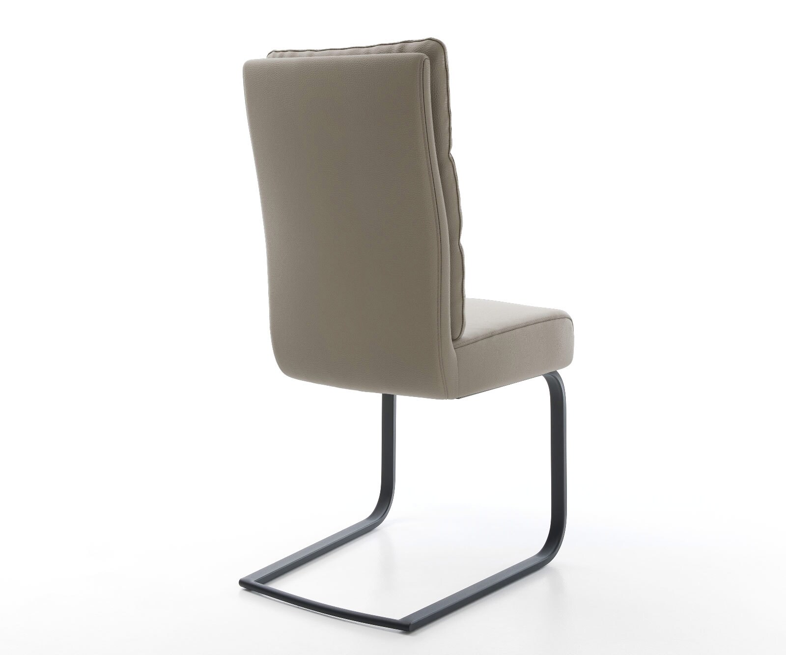 Люлеещ стол Естествена кожа Сиво-Кафяв Конзолен крак плосък Черен  Покет пружина Pela-Flex 5