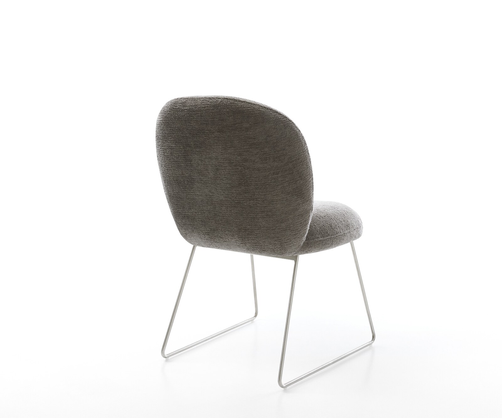 Стол за хранене Nube-Flex Bouclé Soft Mud Основа от неръждаема стомана с джобни пружини 4