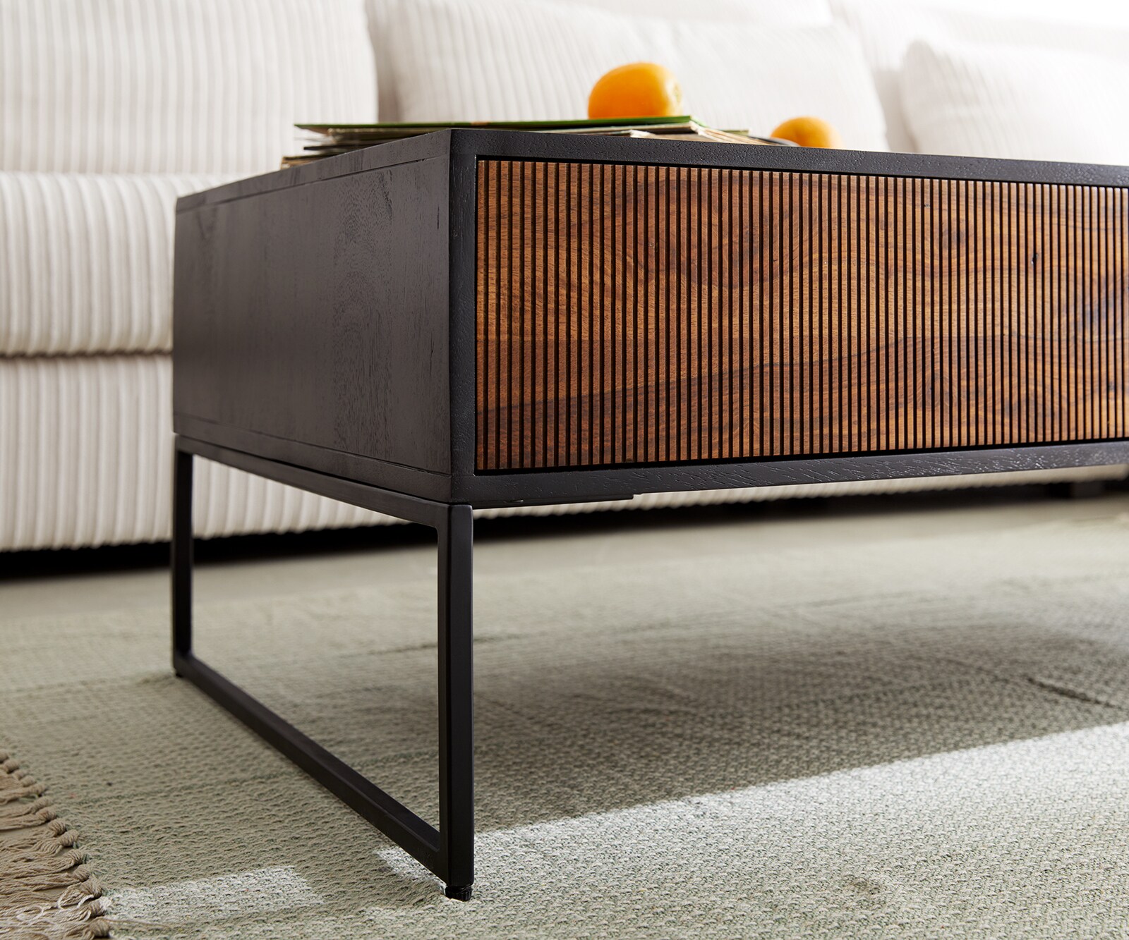 Крак тесен 20 cm метален черен за мебели за бокс дълбочина 60 cm (комплект от 2) 2