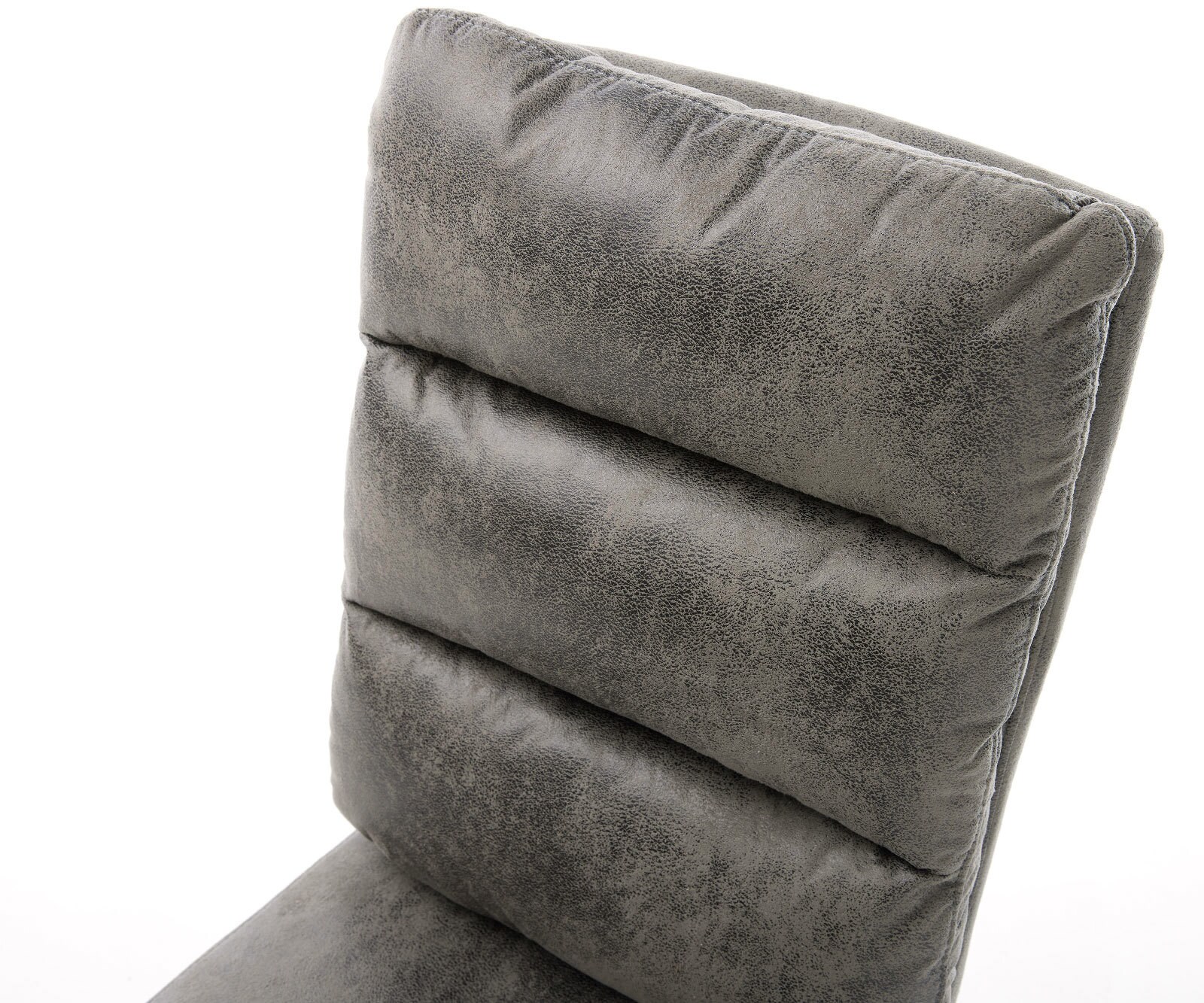 Въртящ се стол Pela-Flex от микрофибър сив античен кръст широка рамка от неръждаема стомана 360° въртяща се люлееща се функция сърцевина от джобни пружини 3