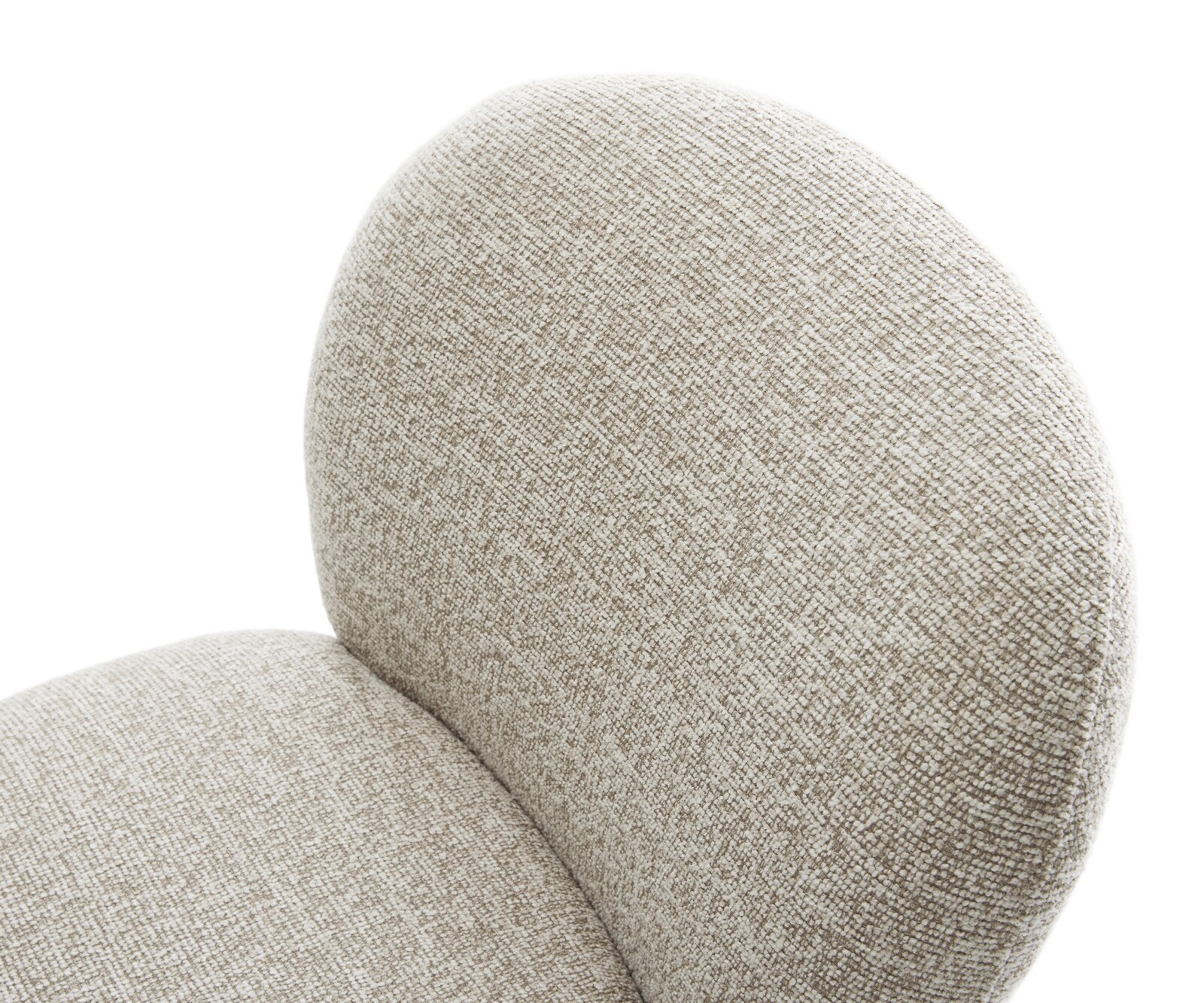 Трапезен стол Nube-Flex, Светлобежов плат, 4-футова конусовидна сърцевина от черни пружини с джобчета 4