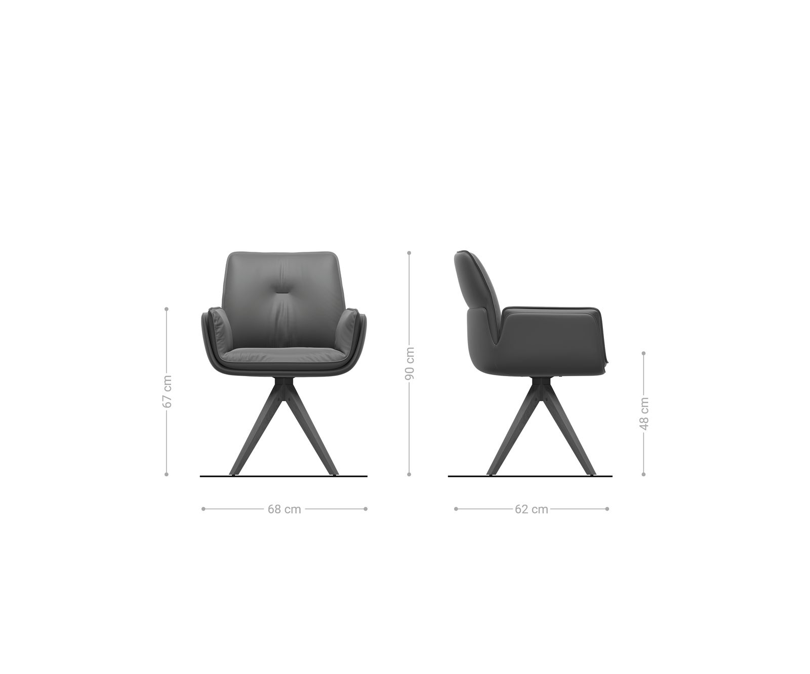 Въртящ се стол Nela-Flex материал микс дървена рамка 180° въртяща се 6