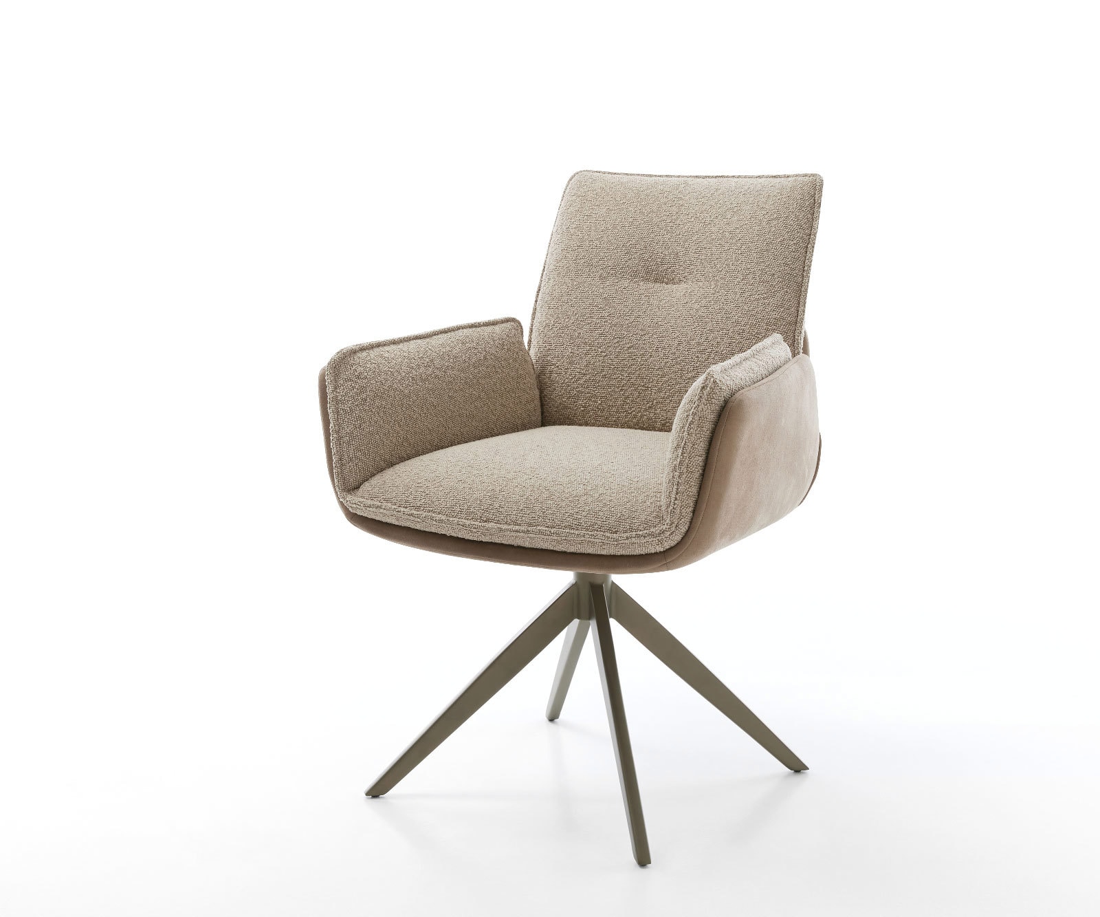 Въртящ се стол Nela-Flex материал микс кръстосана рамка 360° въртене Въртящ се стол Nela-Flex материал микс кръстосана рамка 360° въртене