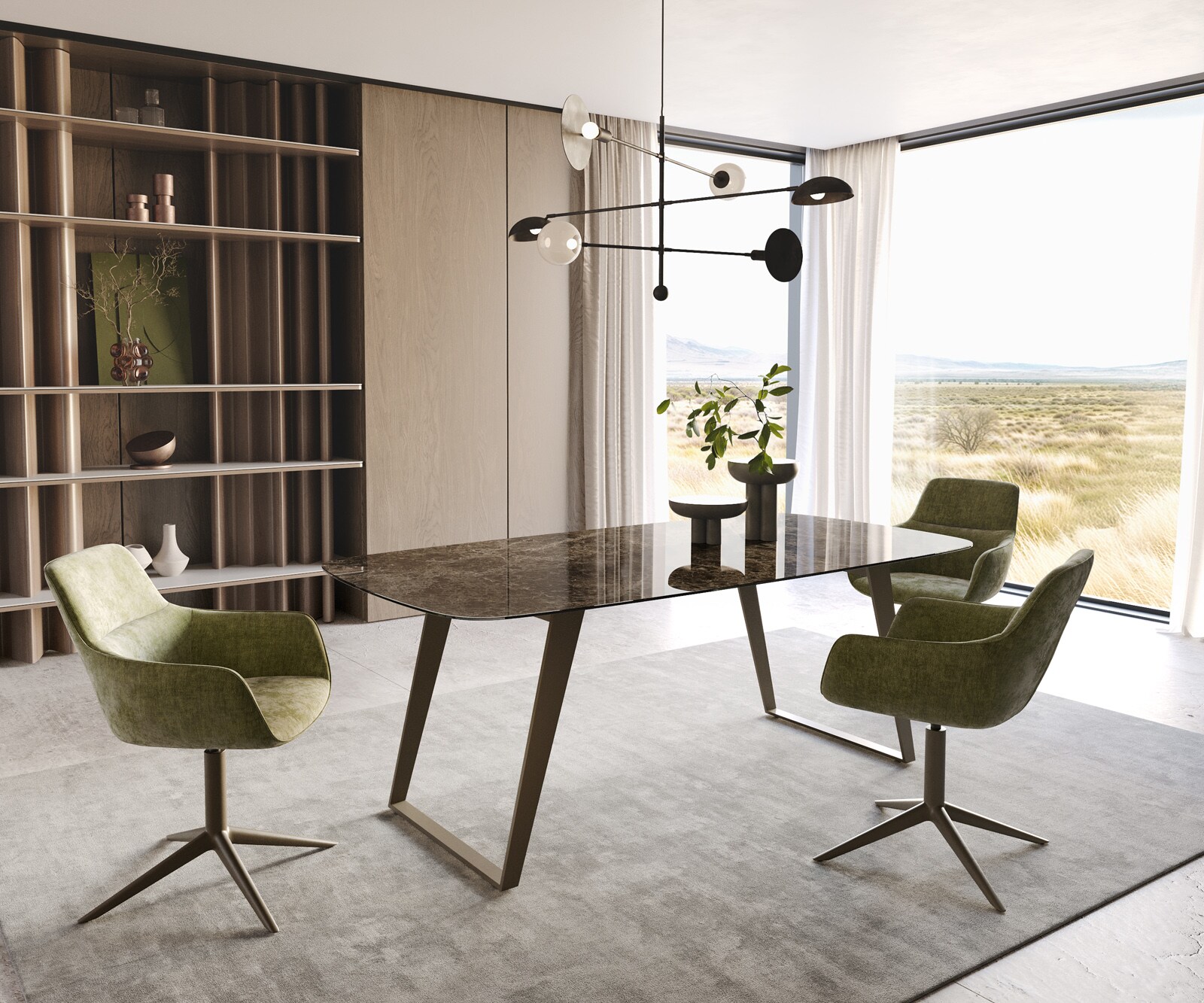 Метална рамка за маса със скосен ефект, покритие титан (комплект от 2) 2