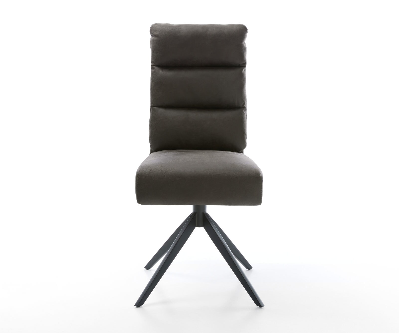 Въртящ се стол Pela-Flex микрофибър антрацит винтидж Кръстосана рамка широка черна 360° въртене Функция люлеене Ядро от джобни пружини 1