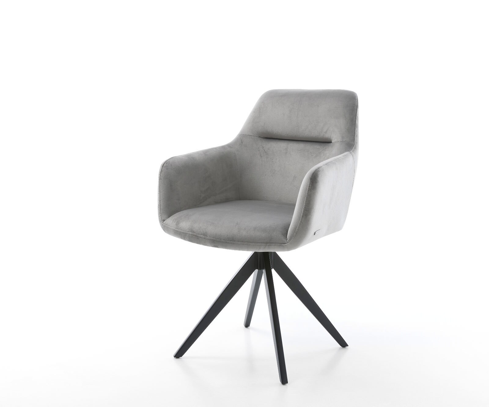 Врътящ се стол Кадифе Сив Конус крак  Черен 180° въртящ се Pejo-Flex Врътящ се стол Кадифе Сив Конус крак  Черен 180° въртящ се Pejo-Flex