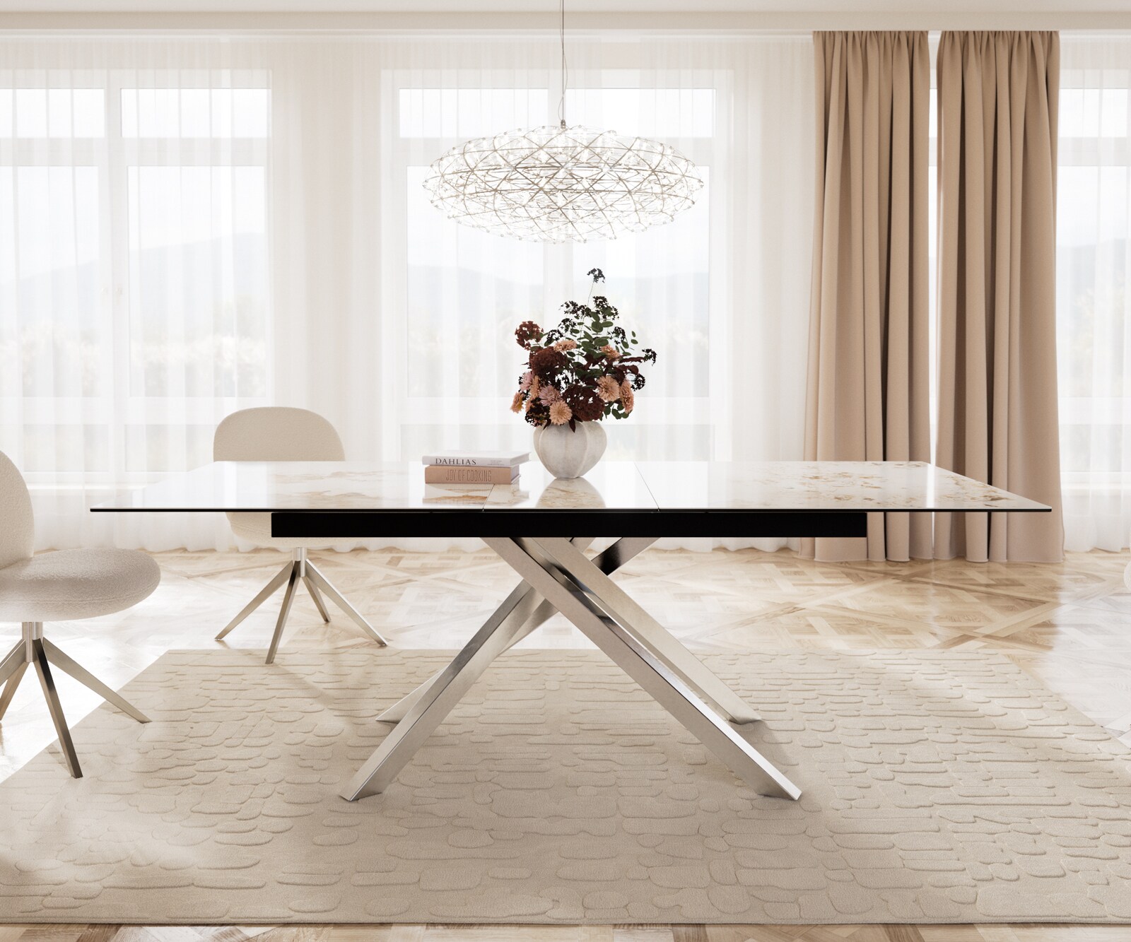 Основа за маса Черен Метал за плотове на маси от 200 cm Паяк 1 Основа за маса Черен Метал за плотове на маси от 200 cm Паяк 1