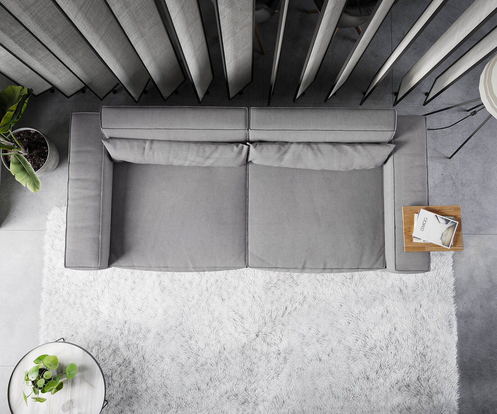 Голям диван XL 270x130 cm Микрофибър Сиво Sirpio 5