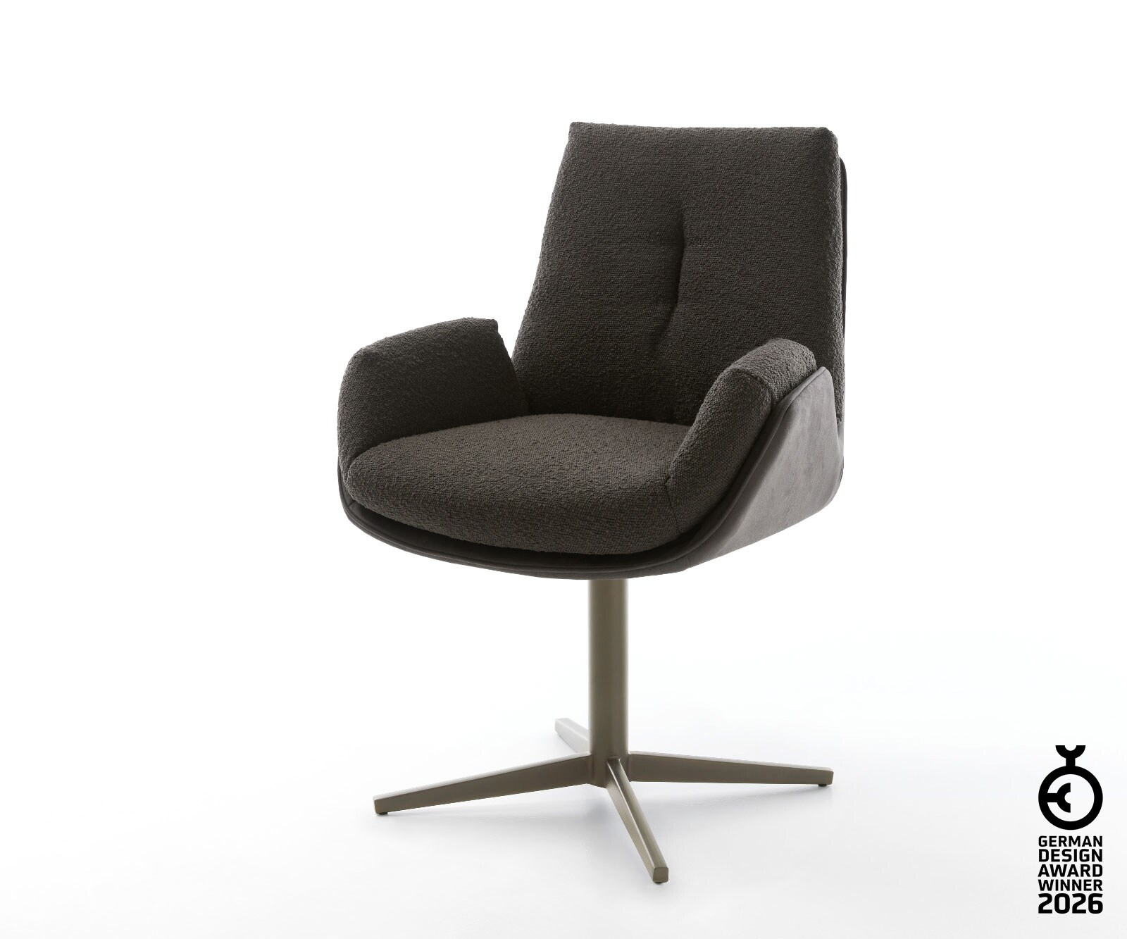 Врътящ се стол Комбинация от дамаски Черен Офис основа  Titan 360° въртящ се Clea-Flex