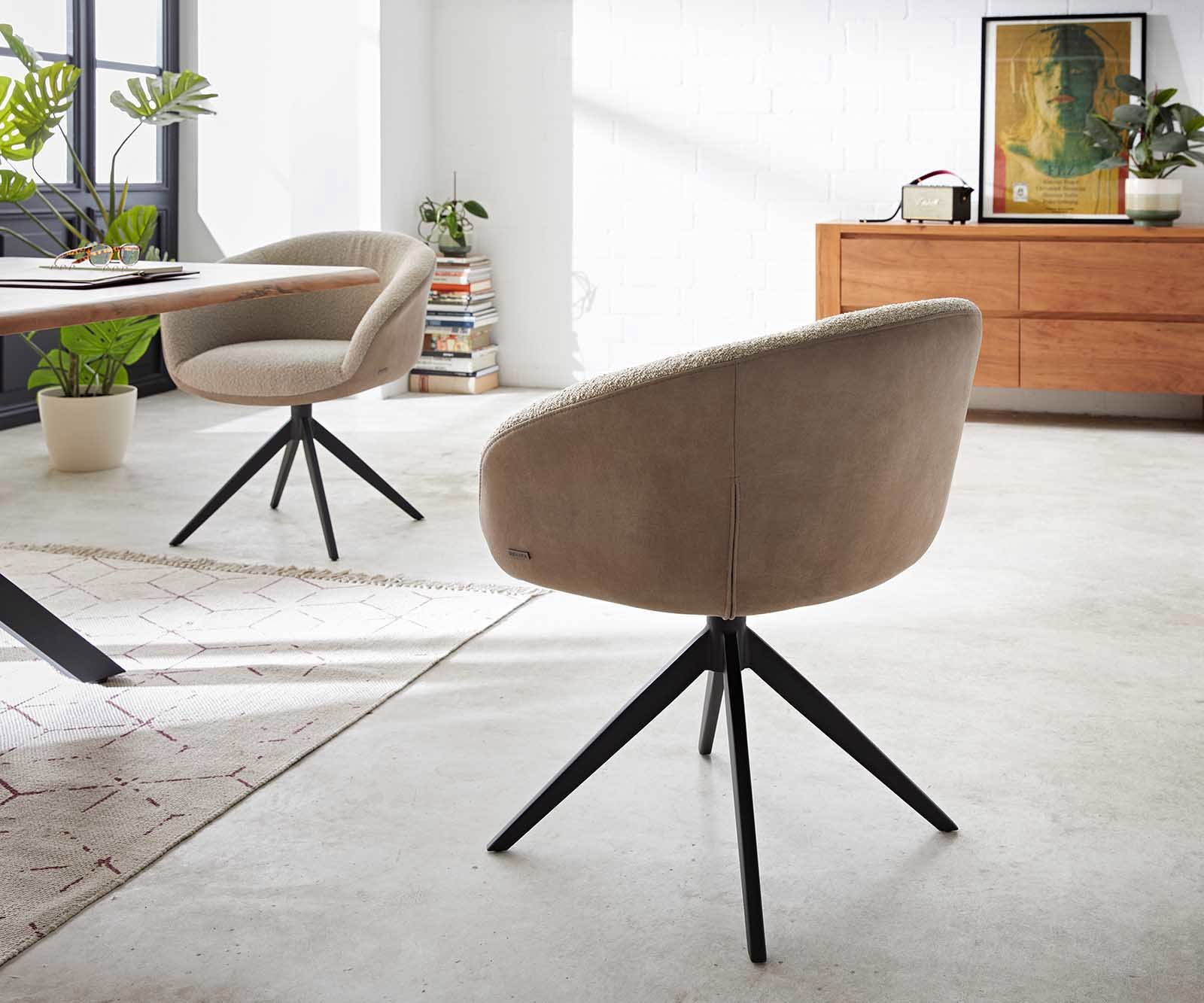 Врътящ се стол с подлакътници Комбинация от дамаски Сиво-Кафяв Конус крак плосък Черен 360° въртящ се Покет пружина Vinka-Flex 4 Врътящ се стол с подлакътници Комбинация от дамаски Сиво-Кафяв Конус крак плосък Черен 360° въртящ се Покет пружина Vinka-Flex 4