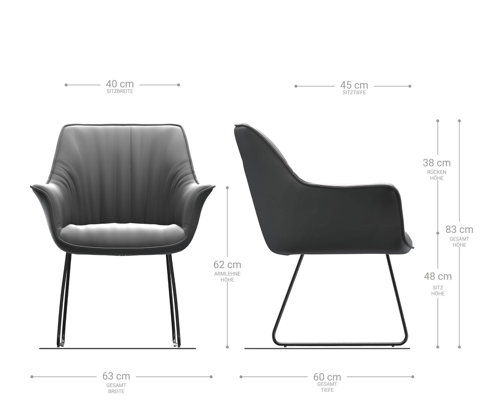 Кресло с подлакътници Кадифе Сив Извити крака Неръждаема стомана Keila-Flex 1 Кресло с подлакътници Кадифе Сив Извити крака Неръждаема стомана Keila-Flex 1