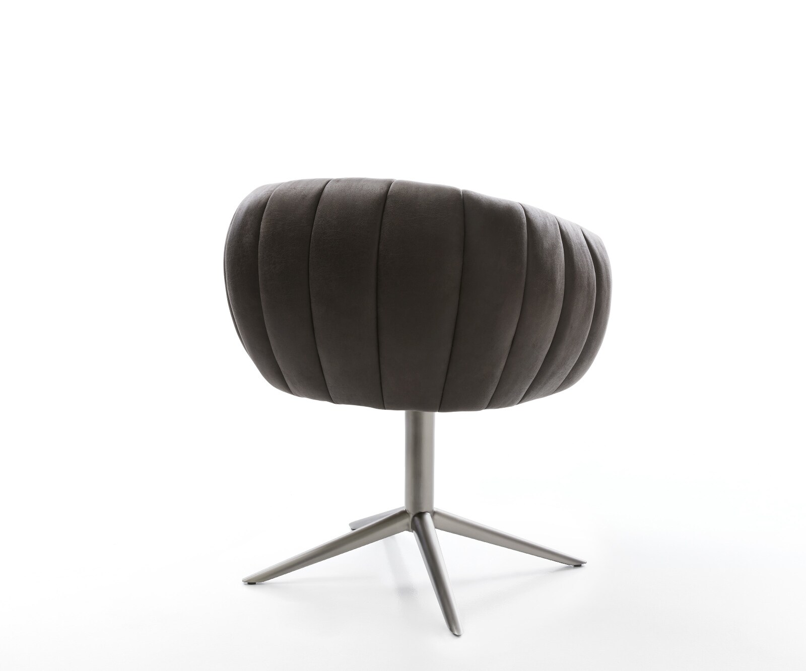 Въртящ се стол Jada-Flex микрофибър антрацит винтидж основа графит 360° въртяща се люлееща се функция сърцевина от джобни пружини 4