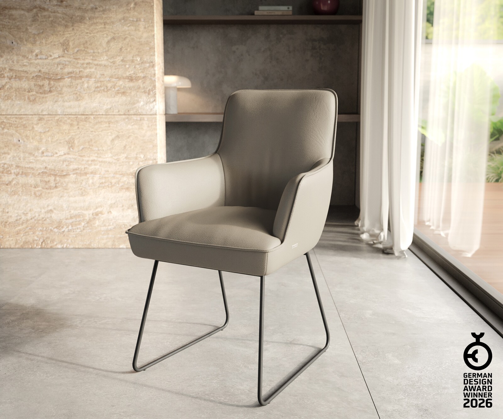 Маса 200-300x100 Keramik Calacatta Luxe Бял-Злато-Сив КръстРамка Правоъгълник Неръждаема стомана разтегателна Edge