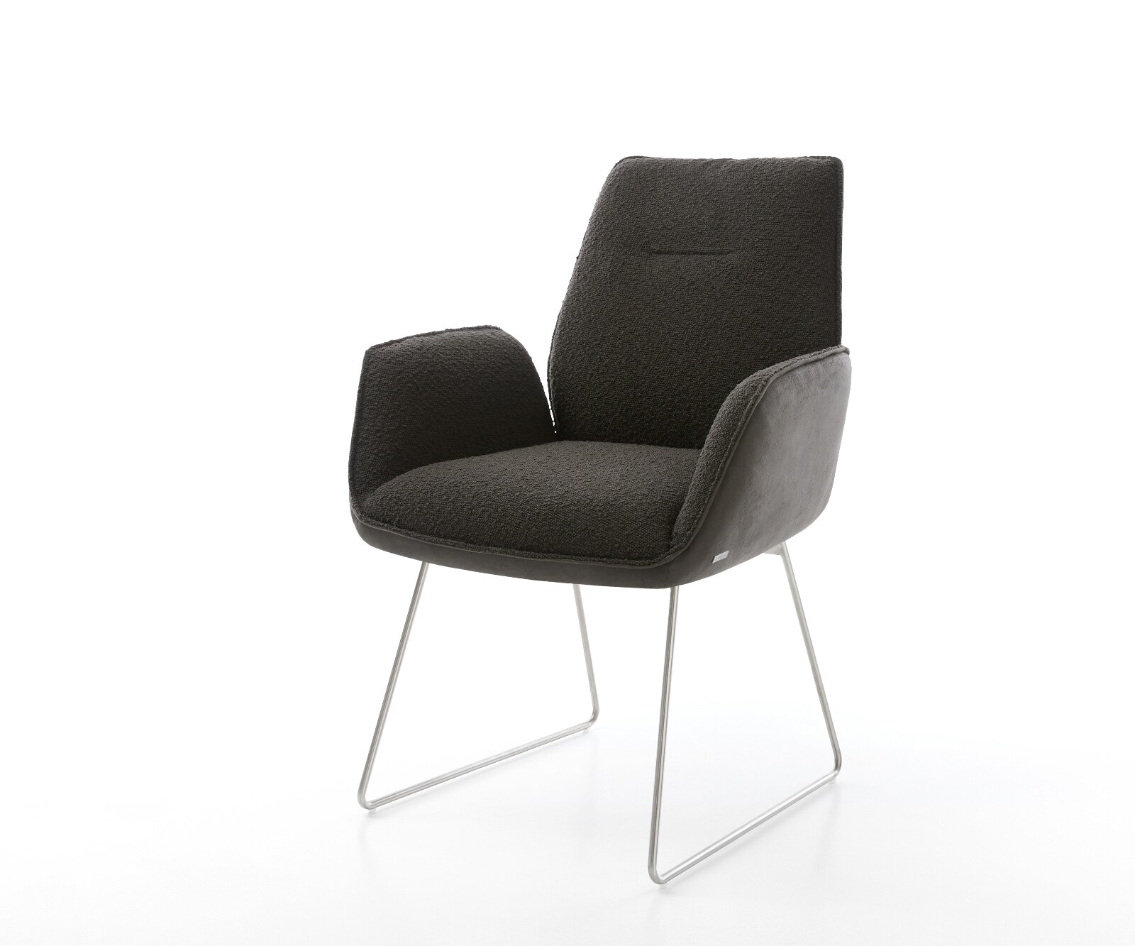 Стол за хранене Zoa-Flex смес от материали черна основа от неръждаема стомана с джобни пружини