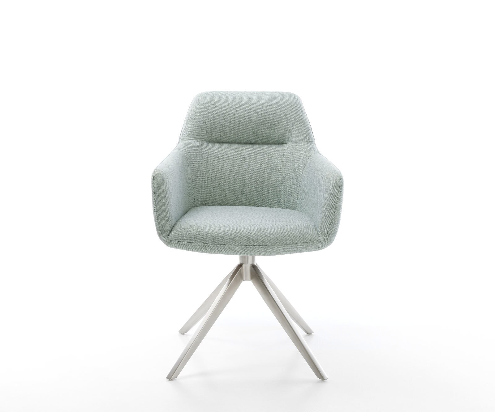 Въртящ се стол Pejo-Flex Stripes Mint Кръстосана рамка широка Неръждаема стомана Въртене на 360° Люлееща се функция Ядро от джобни пружини 1