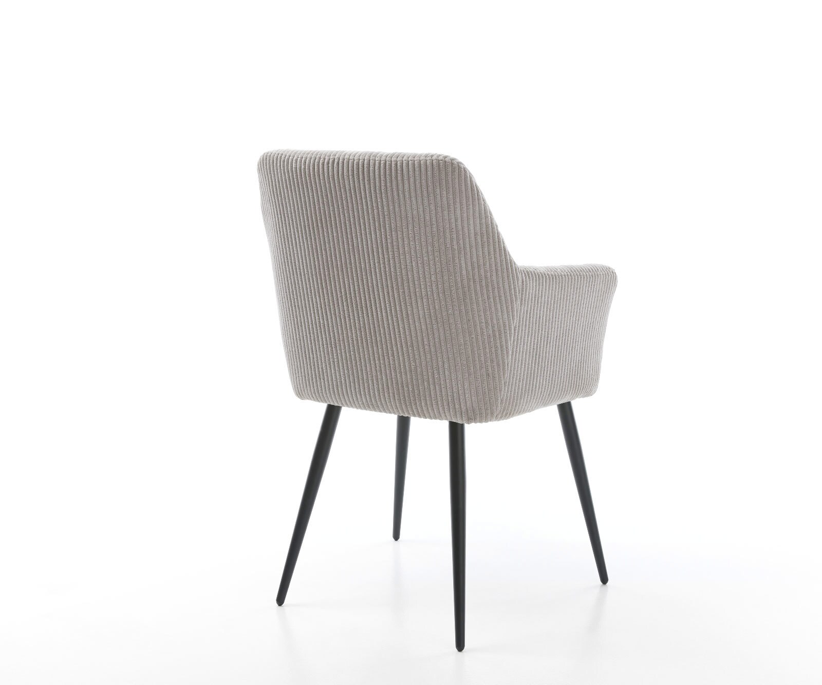 Стол Корд Сребристосив 4-крака Прави Черни Покет пружина Xana-Flex 5