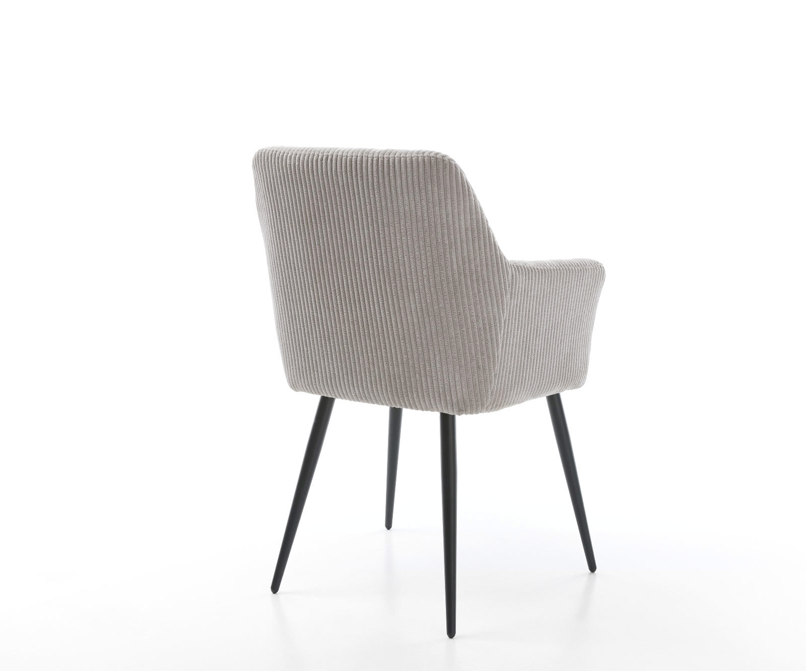 Стол Корд Сребристосив 4-крака Прави Черни Покет пружина Xana-Flex 5