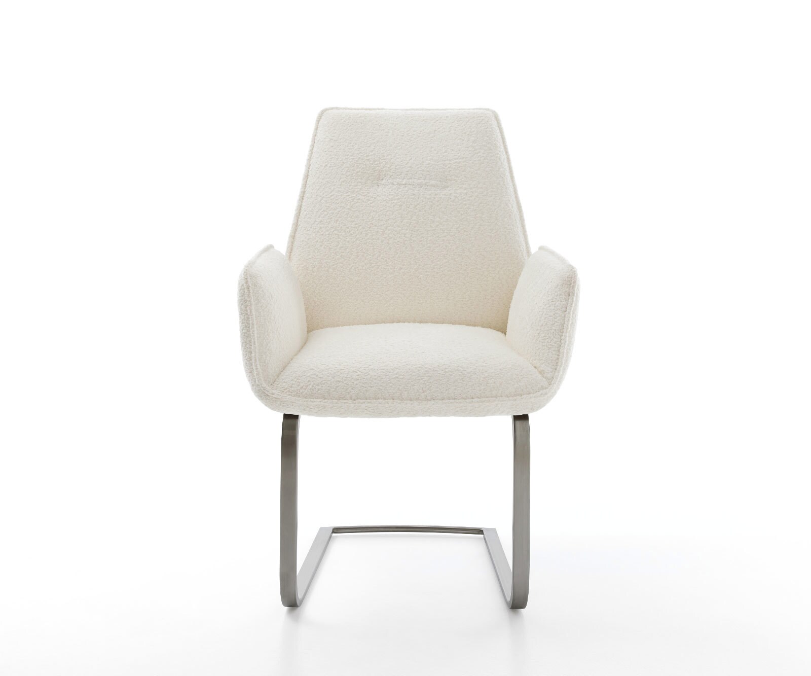 Конзолен стол Zoa-Flex Bouclé White Конзолен стол с плоска графитна сърцевина от джобни пружини 2