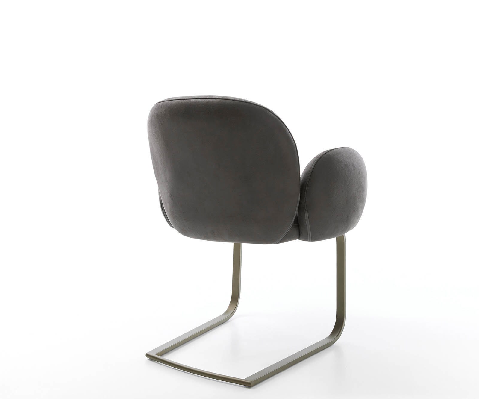 Люлеещ стол с подлакътници Антрацит Винтидж Конзолен крак плосък  Титан Покет пружина Nube-Flex 5