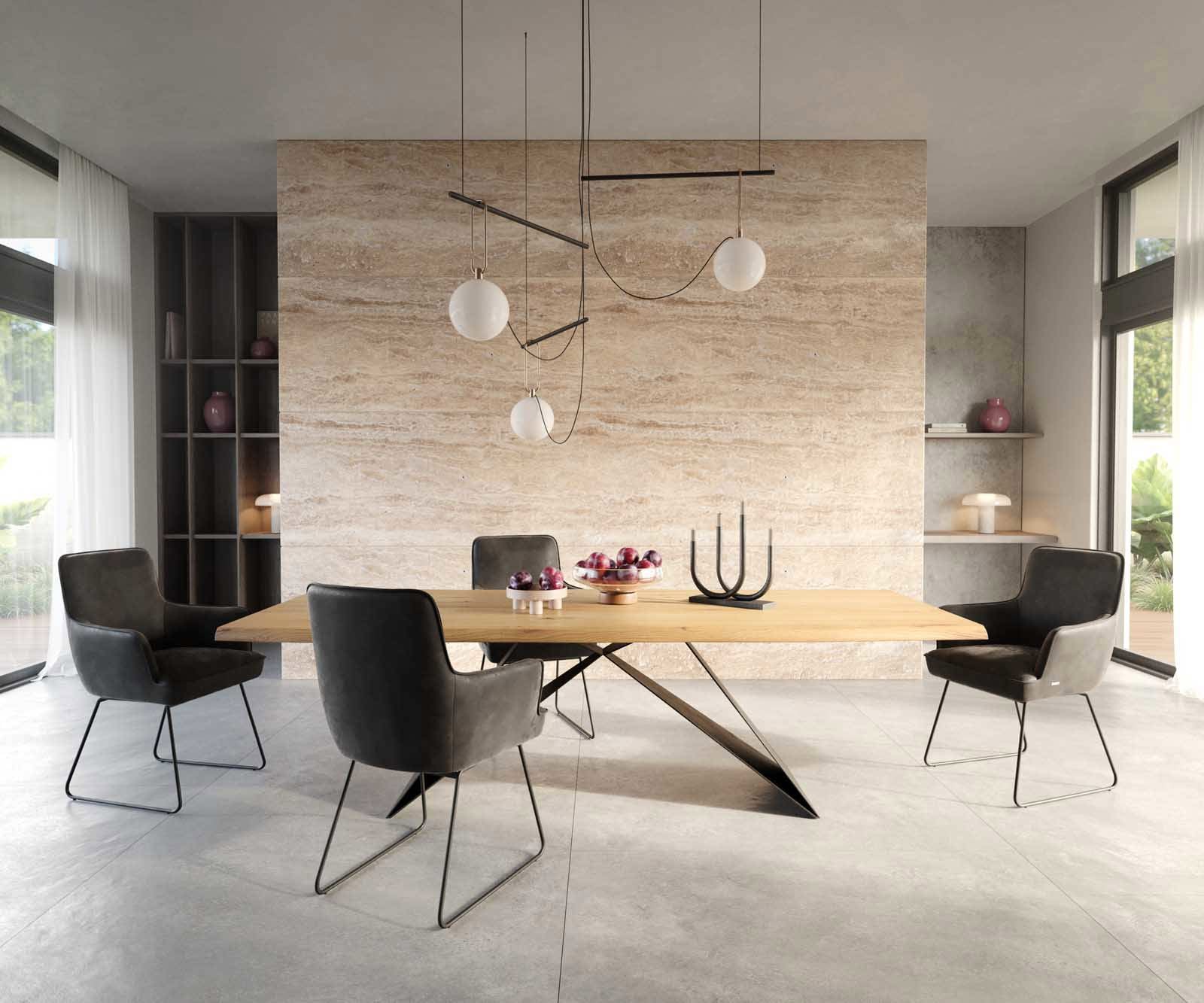 Стол Антрацит Винтидж Извити крака Черни Покет пружина Heira-Flex 4 Стол Антрацит Винтидж Извити крака Черни Покет пружина Heira-Flex 4