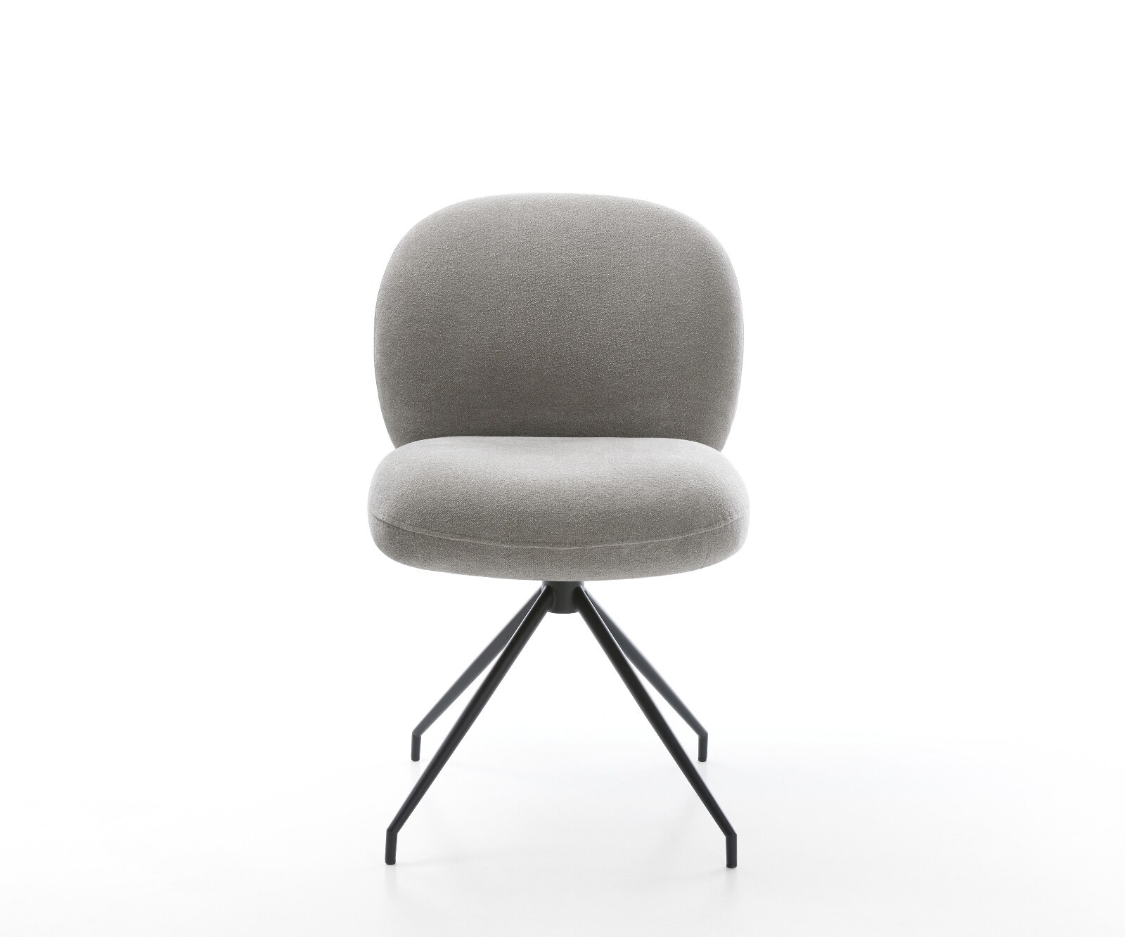 Трапезен стол Nube-Flex текстурирана тъкан меко сиво кръстосана рамка конична черна сърцевина от джобни пружини 1