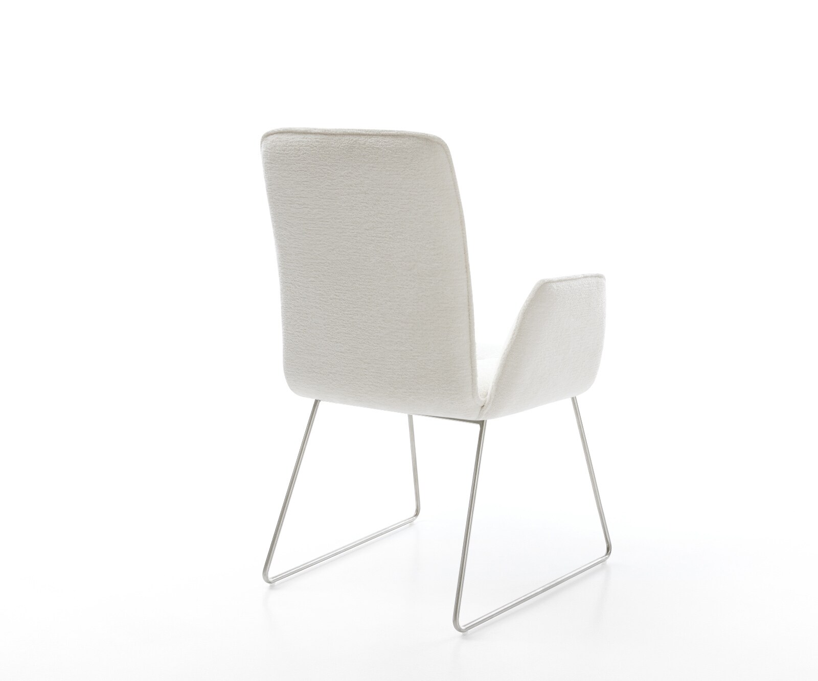 Трапезен стол Vinja-Flex Bouclé Soft Beige Основа за шейни от неръждаема стомана 5