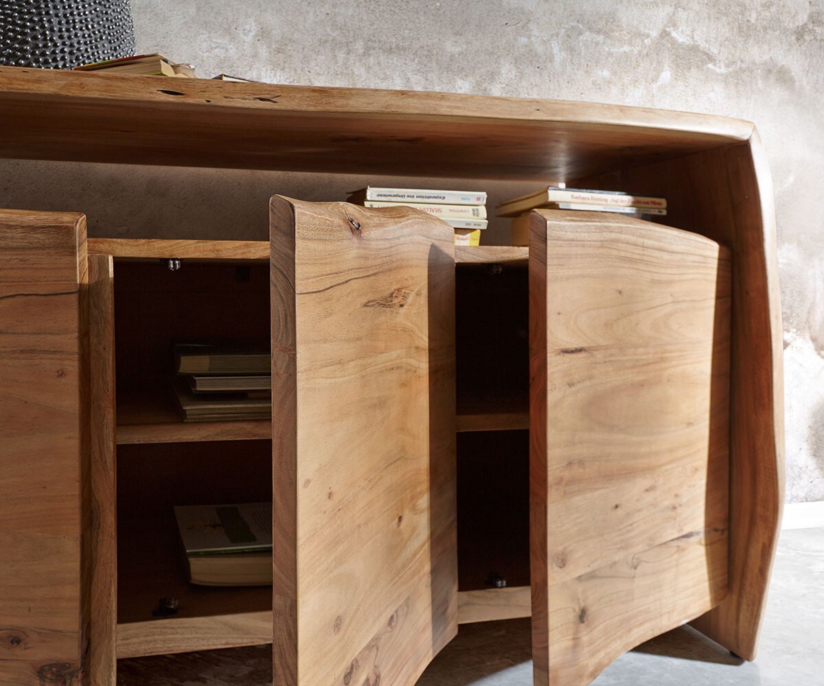 Шкаф Live-Edge 145 cm естествена акация 3 врати 2