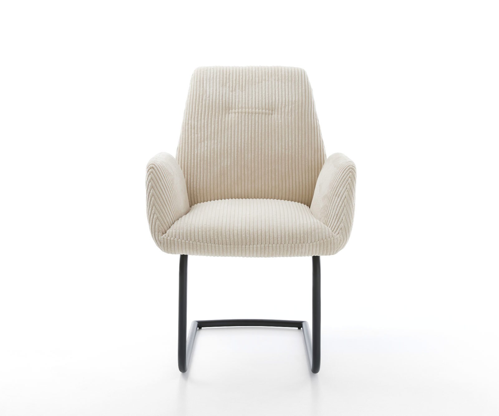 Люлеещ стол Корд Бежов Конзолен крак кръгъл Черен Zoa-Flex 1