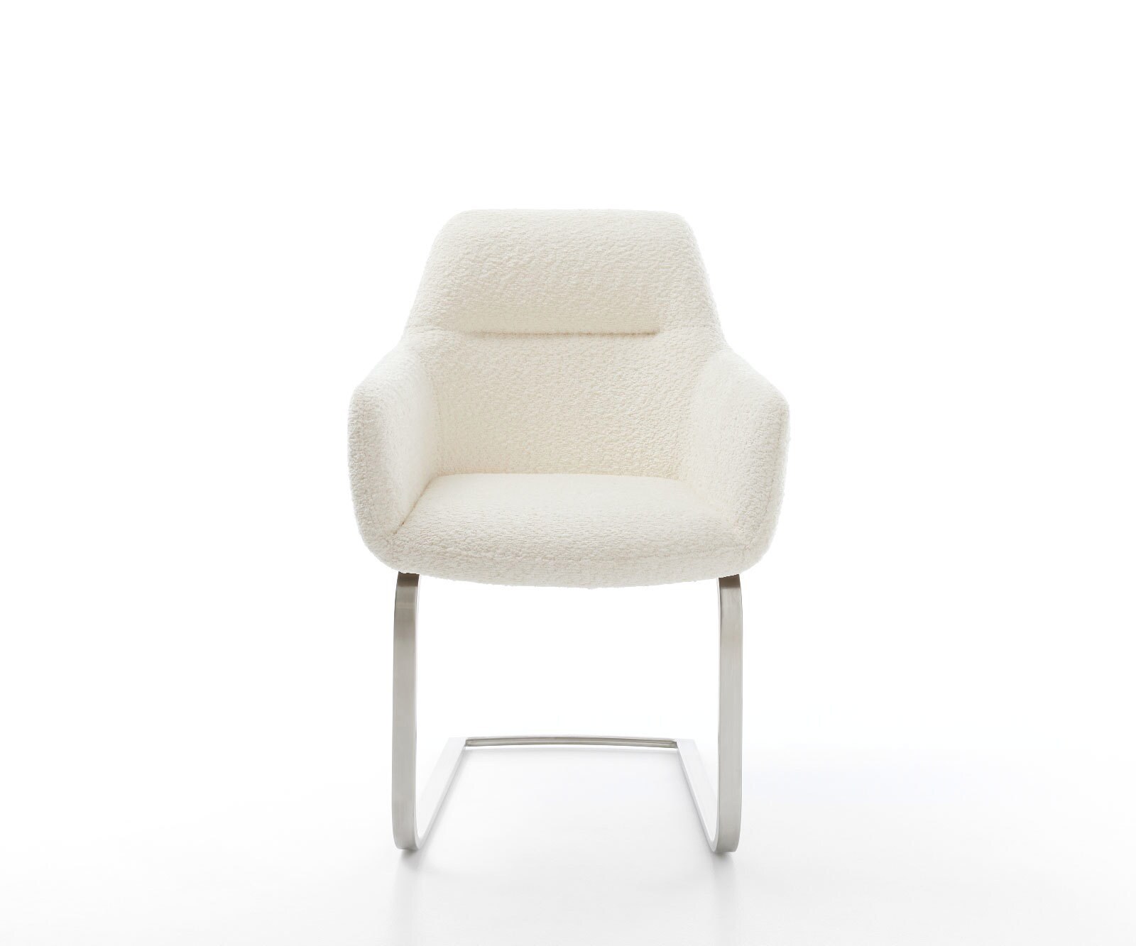 Люлеещ стол Букле Бял Конзолен крак плосък Неръждаема стомана Pejo-Flex 1 Люлеещ стол Букле Бял Конзолен крак плосък Неръждаема стомана Pejo-Flex 1