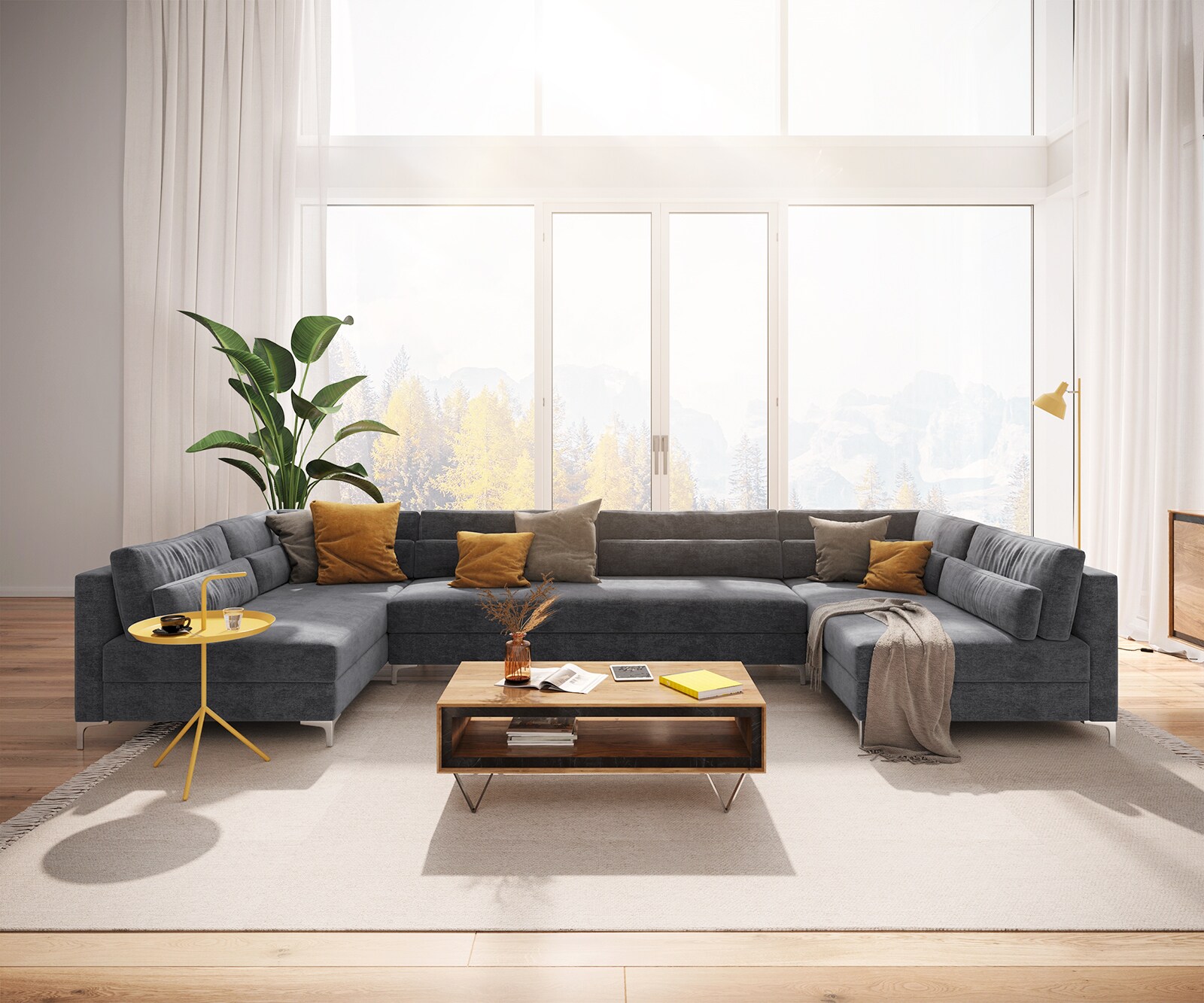  XL 400x185 cm Микрофибър Графитe Elio 1