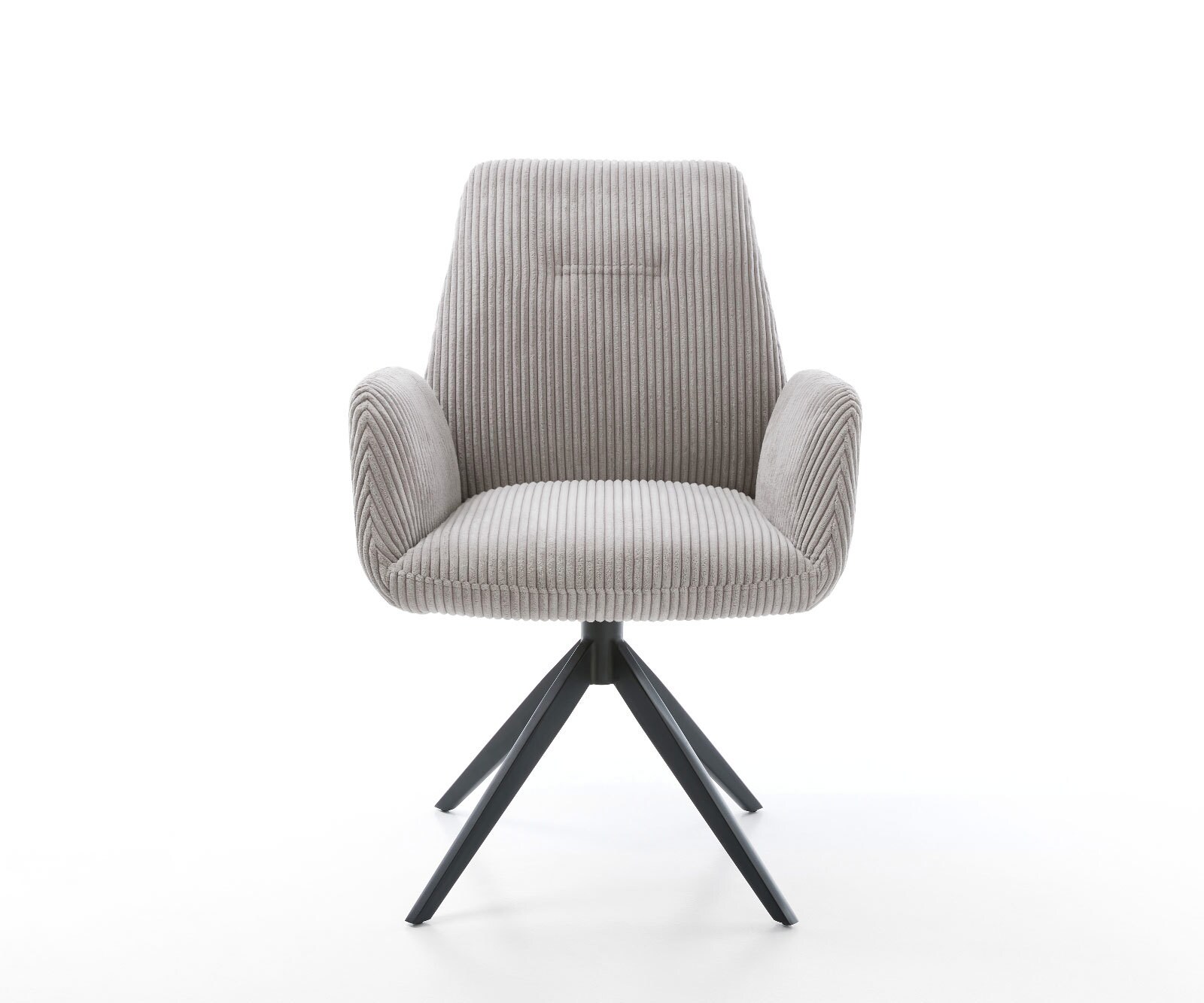 Въртящ се стол Zoa-Flex Cord сребристо-сив Кръстосана рамка широка черна 360° въртене Люлееща се функция Ядро от джобни пружини 1