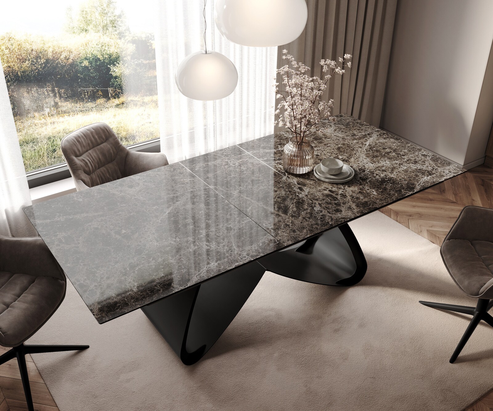 Трапезна маса Edge керамика разтегателна 3