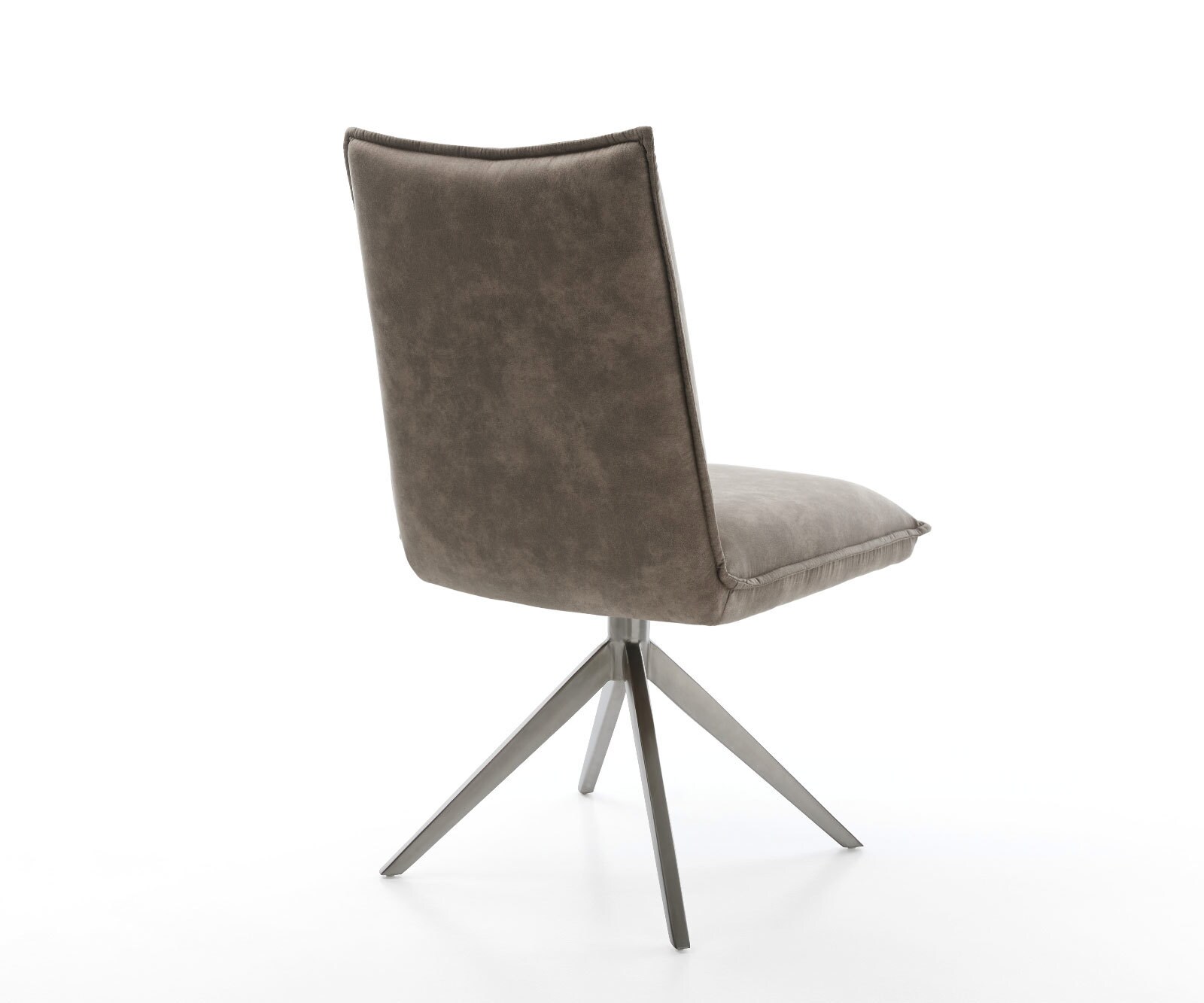 Въртящ се стол Lelio-Flex микрофибър сив винтидж Кръстосана рамка широка графит Въртене на 360° Люлееща се функция Ядро от джобни пружини 4