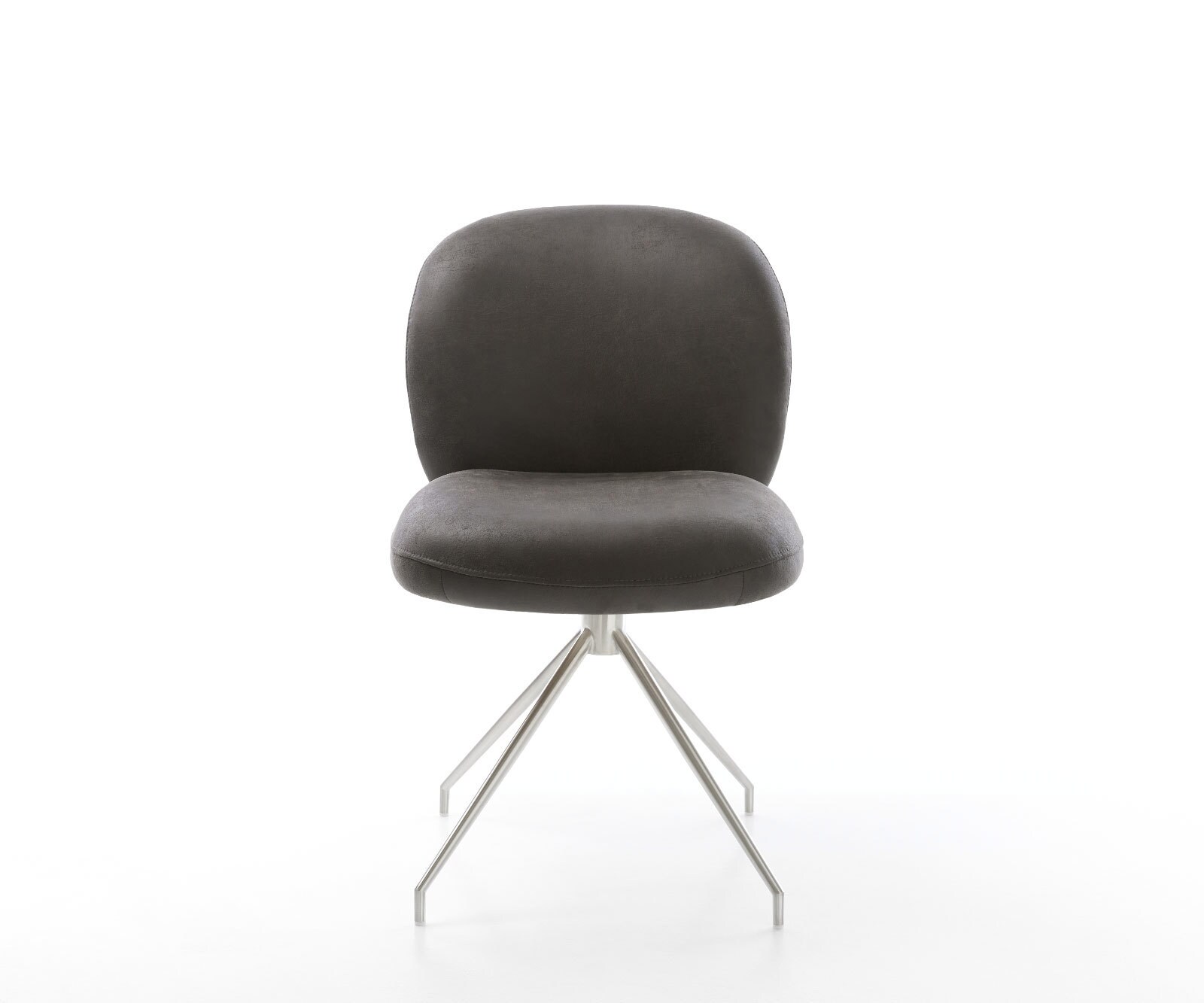 Врътящ се стол Антрацит Винтидж Конус крак кръгъл Неръждаема стомана 180° въртящ се Покет пружина Nube-Flex 1 Врътящ се стол Антрацит Винтидж Конус крак кръгъл Неръждаема стомана 180° въртящ се Покет пружина Nube-Flex 1