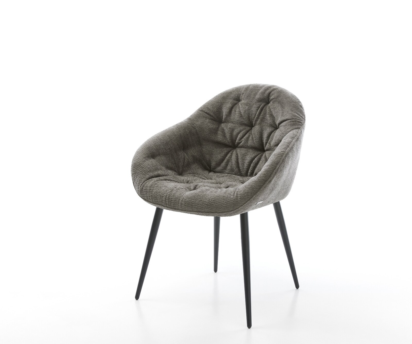 Стол за хранене Gaio-Flex Bouclé Soft Mud 4-футов коничен черен 1