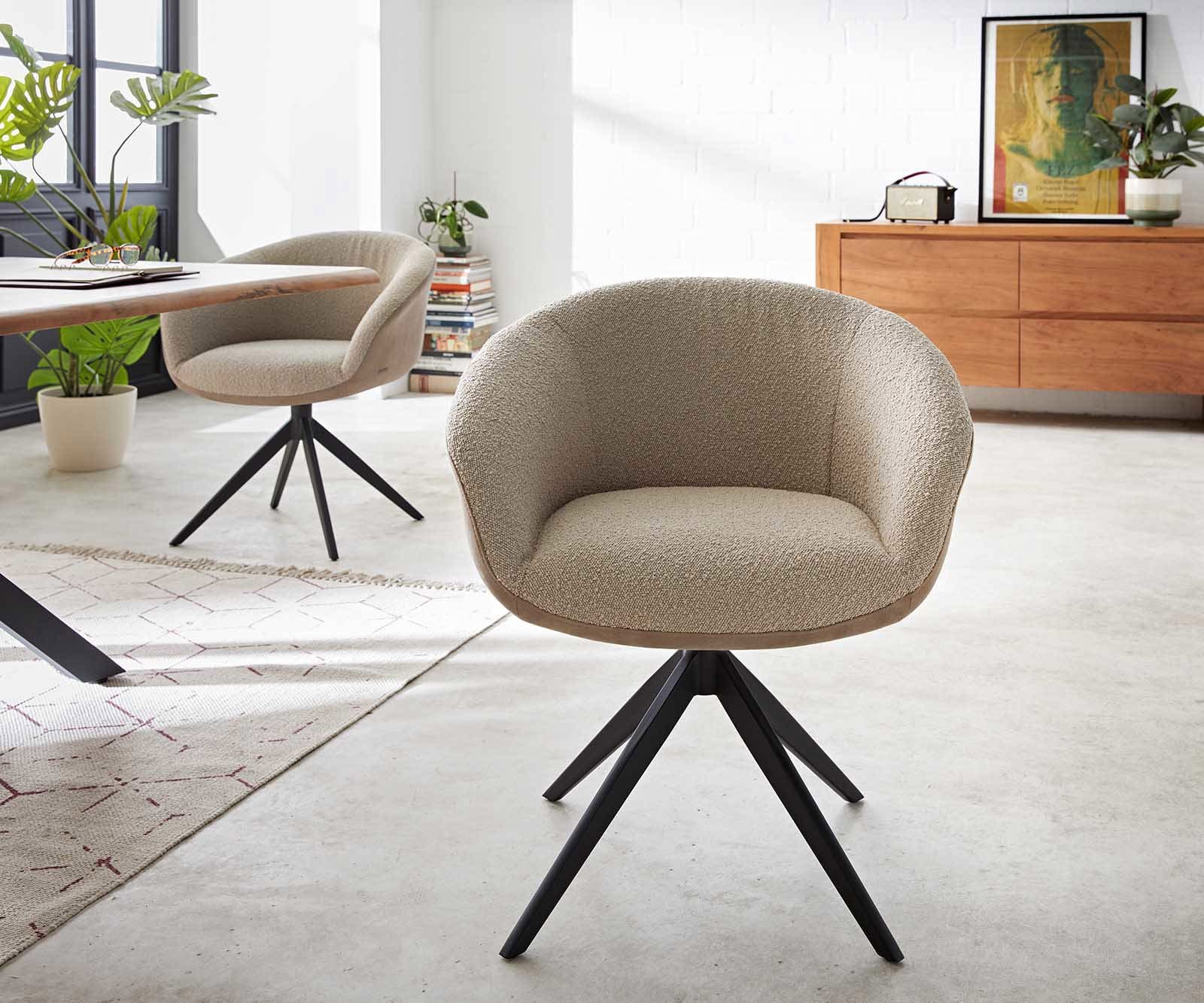 Врътящ се стол с подлакътници Комбинация от дамаски Сиво-Кафяв Конус крак плосък Черен 360° въртящ се Покет пружина Vinka-Flex 1 Врътящ се стол с подлакътници Комбинация от дамаски Сиво-Кафяв Конус крак плосък Черен 360° въртящ се Покет пружина Vinka-Flex 1