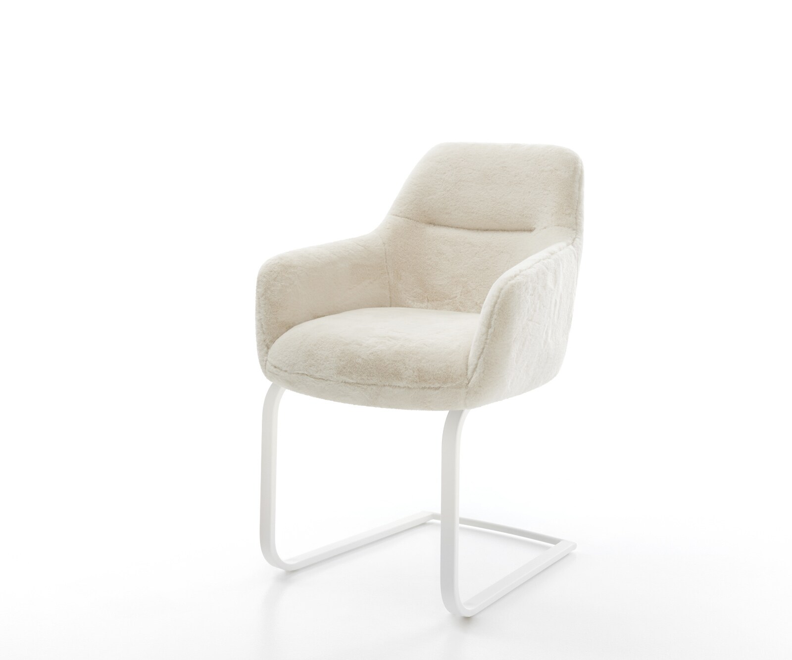 Стол с конзола Pejo-Flex плюш крем-бяло Стол с конзола плоско бяло Ядро от джобни пружини 1