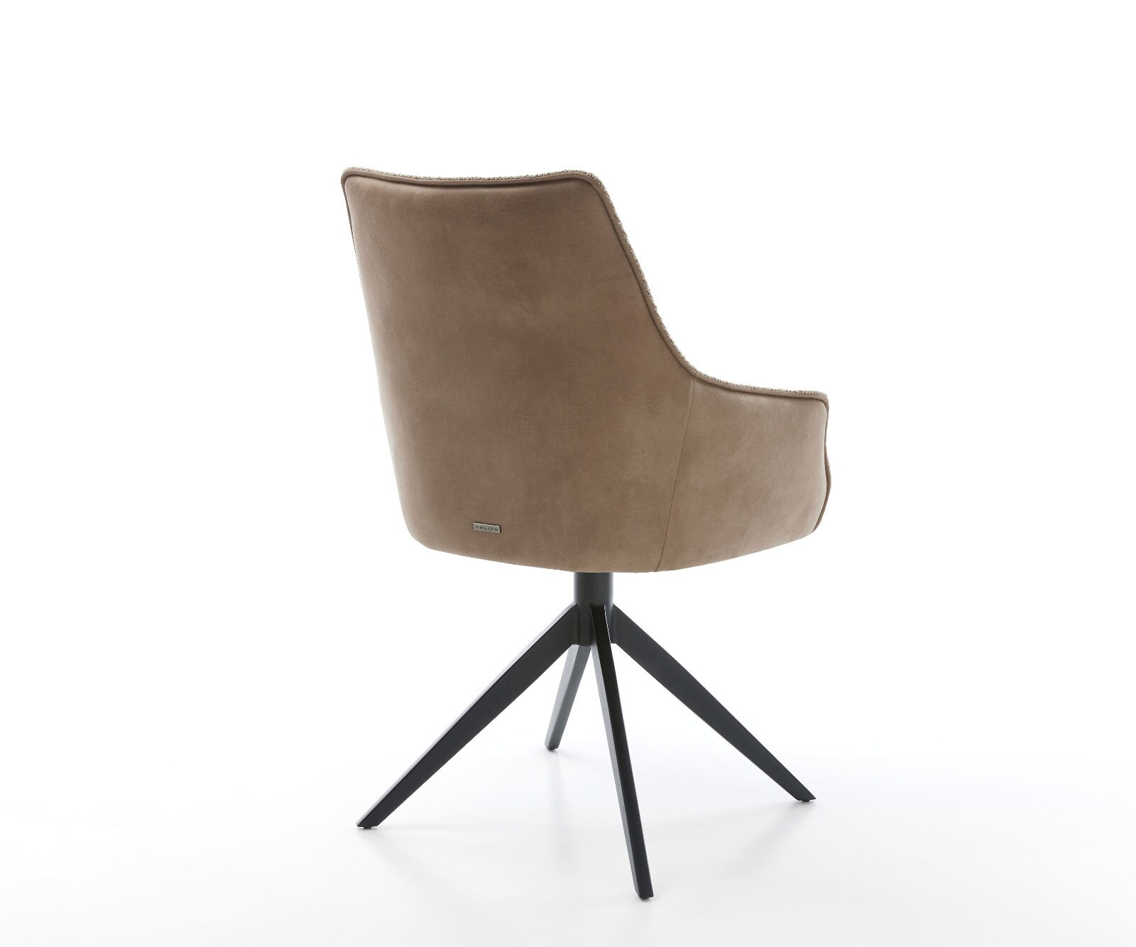 Въртящ се стол Alja-Flex с подлакътници Микс от материали Кал Кръстосана рамка широка Черно 360° въртене Люлееща се функция Ядро от джобни пружини 5