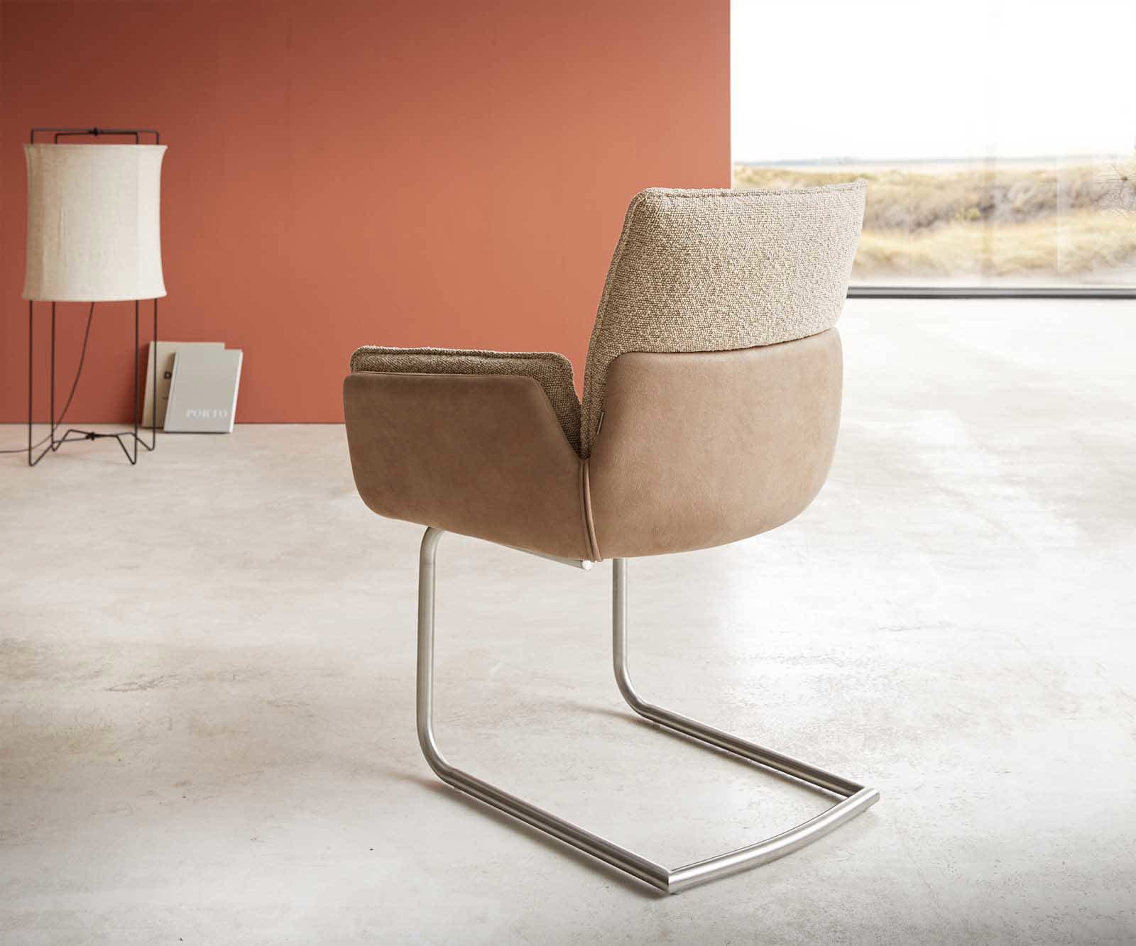 Конзолен стол Nela-Flex материал микс плоска основа кръгъл от неръждаема стомана 4 Конзолен стол Nela-Flex материал микс плоска основа кръгъл от неръждаема стомана 4