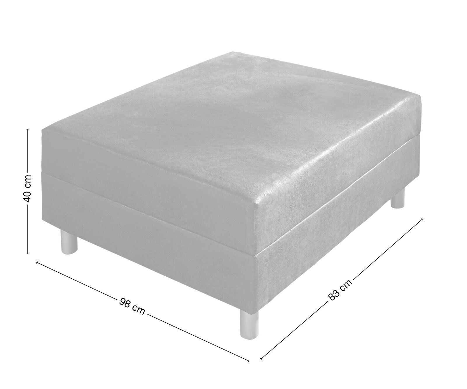 Табуретка B98 x T83 Бял Черен Модулен Дамаска Clovis 8