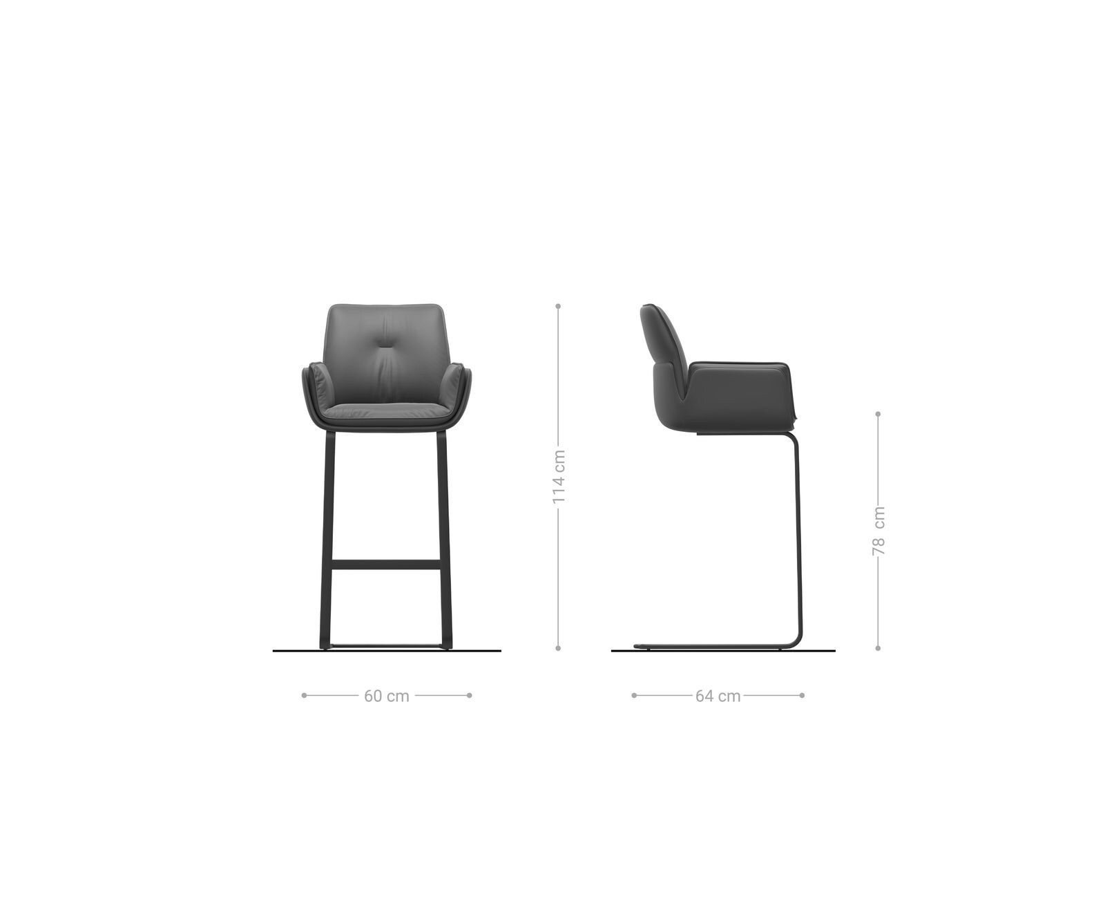 Барстол Nela-Flex материал микс кал конзола плоска неръждаема стомана джоб пружина ядро 6