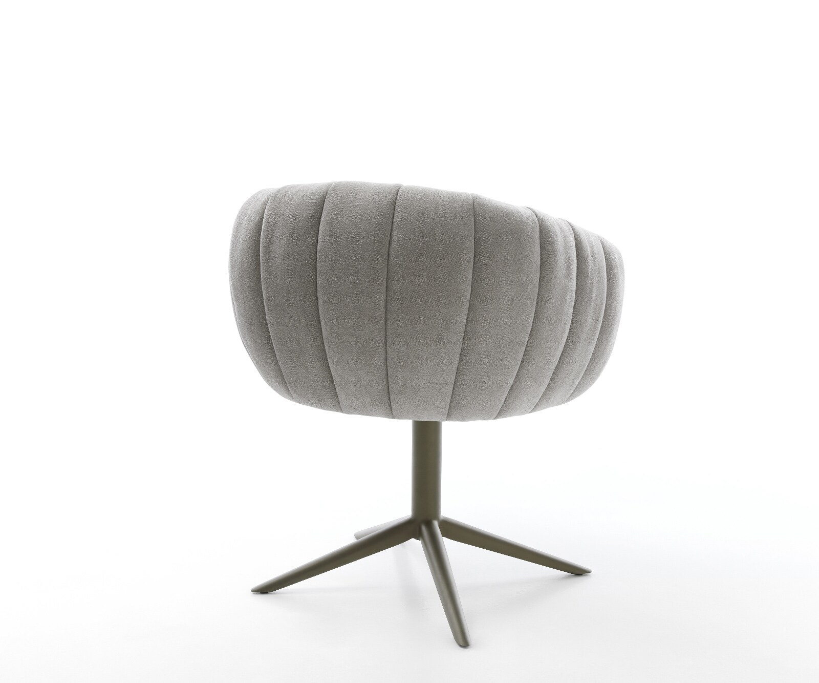 Въртящ се стол Jada-Flex текстурирана тъкан мека сива основа ефектно покритие титан 360° въртяща се люлееща се функция сърцевина от джобни пружини 4